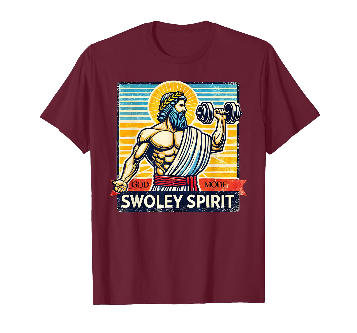Funny Jesus Swollen Spirit Workout Weightlifting Tee T-Shirt