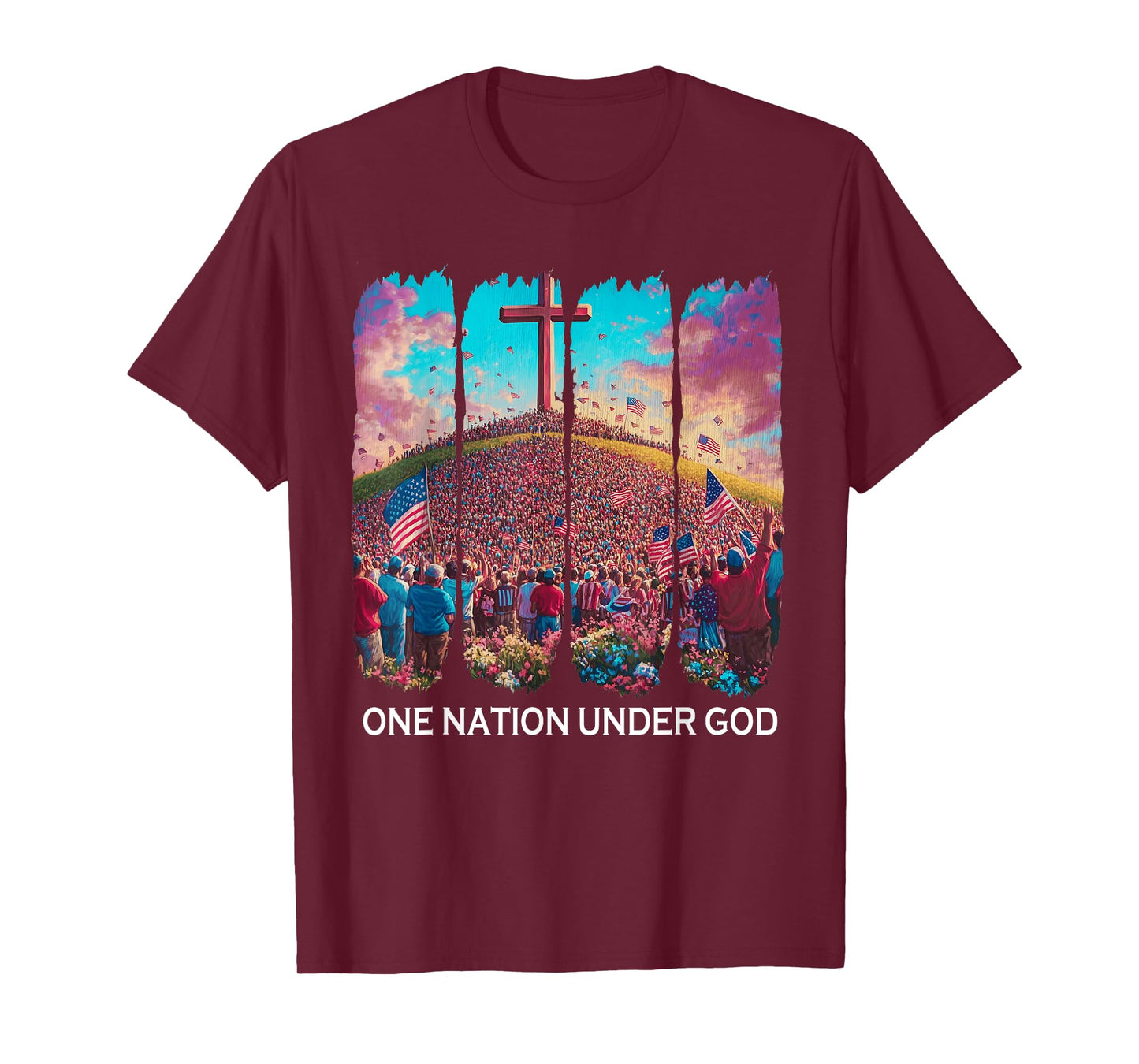 One Nation Under God - Christian America for 4th Of July T-Shirt