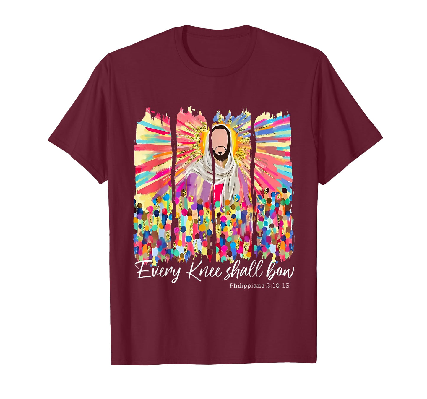 Every Knee Shall Bow God Faith Jesus Christian T-Shirt