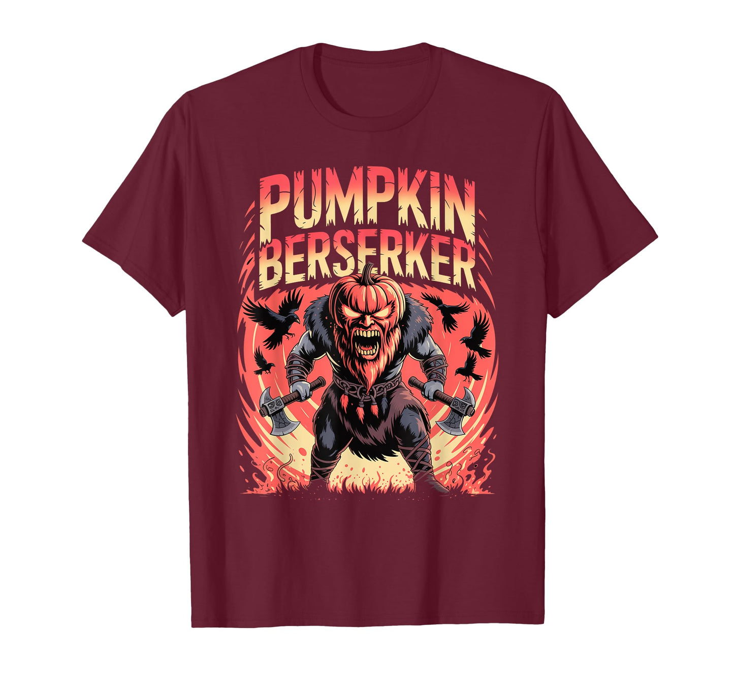 Nordic Mythology Pumpkin - Halloween Norse Berserker T-Shirt