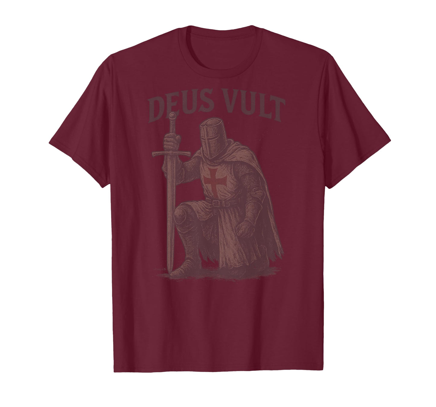 Deus Vult – Minimalist Latin Word for History- Back 001 T-Shirt