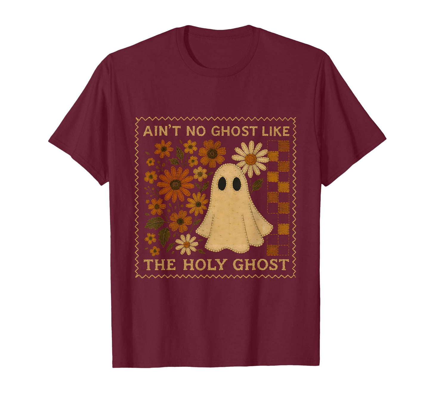 Holy Ghost Funny Fall Floral Retro Christian Faith Humor T-Shirt