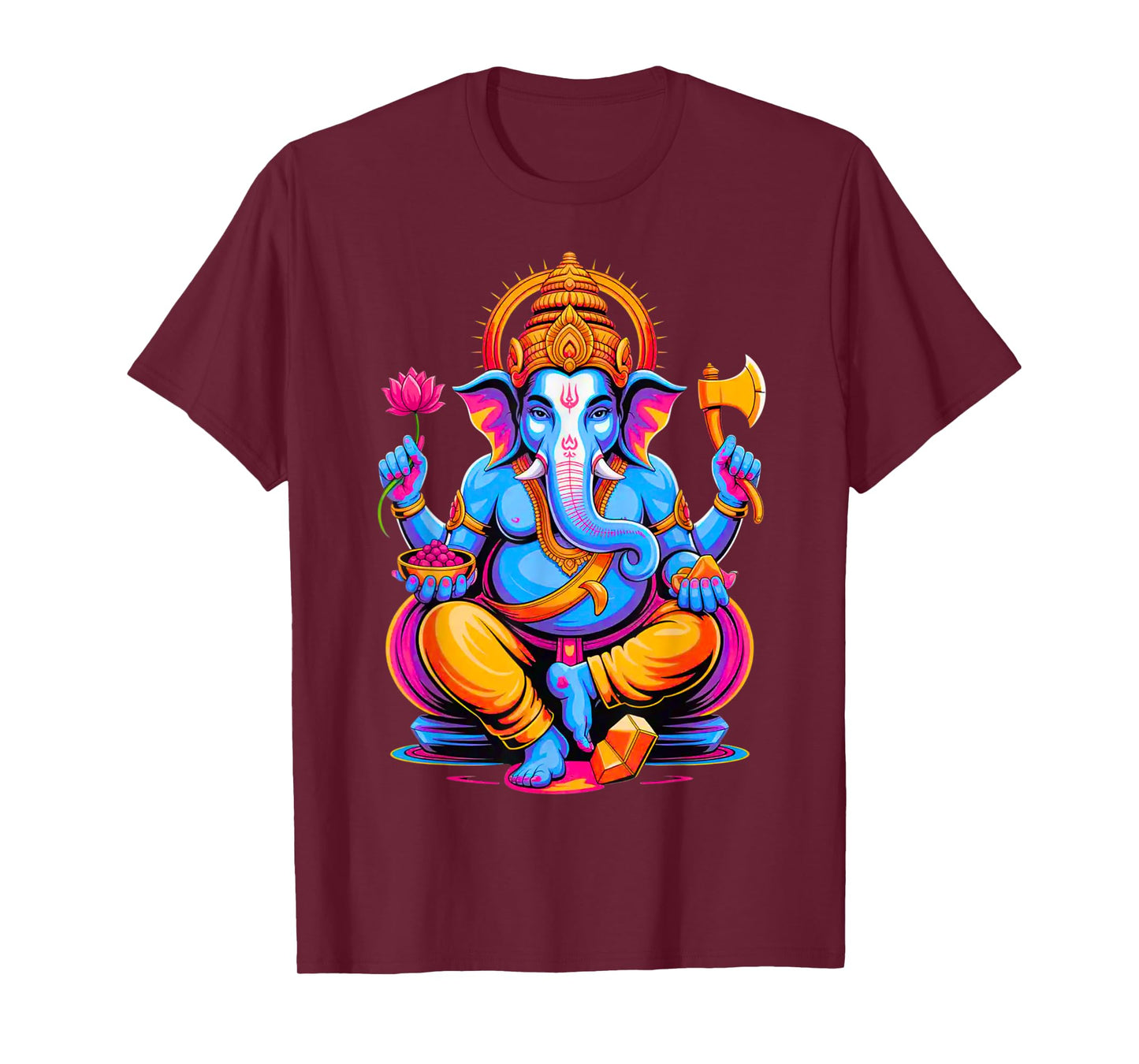 Hindou Ganesh Puja Elephant God India Méditation Yoga Murti T-Shirt