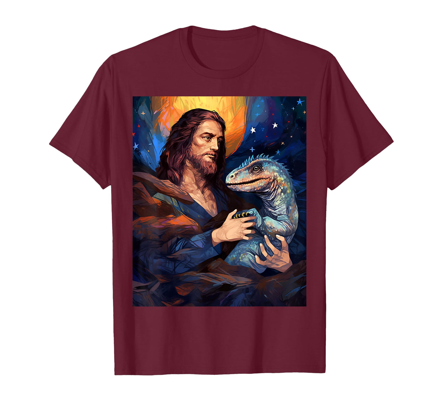 Dinosaur Jesus Shirts For Men Womens T Rex Funny Christian T-Shirt