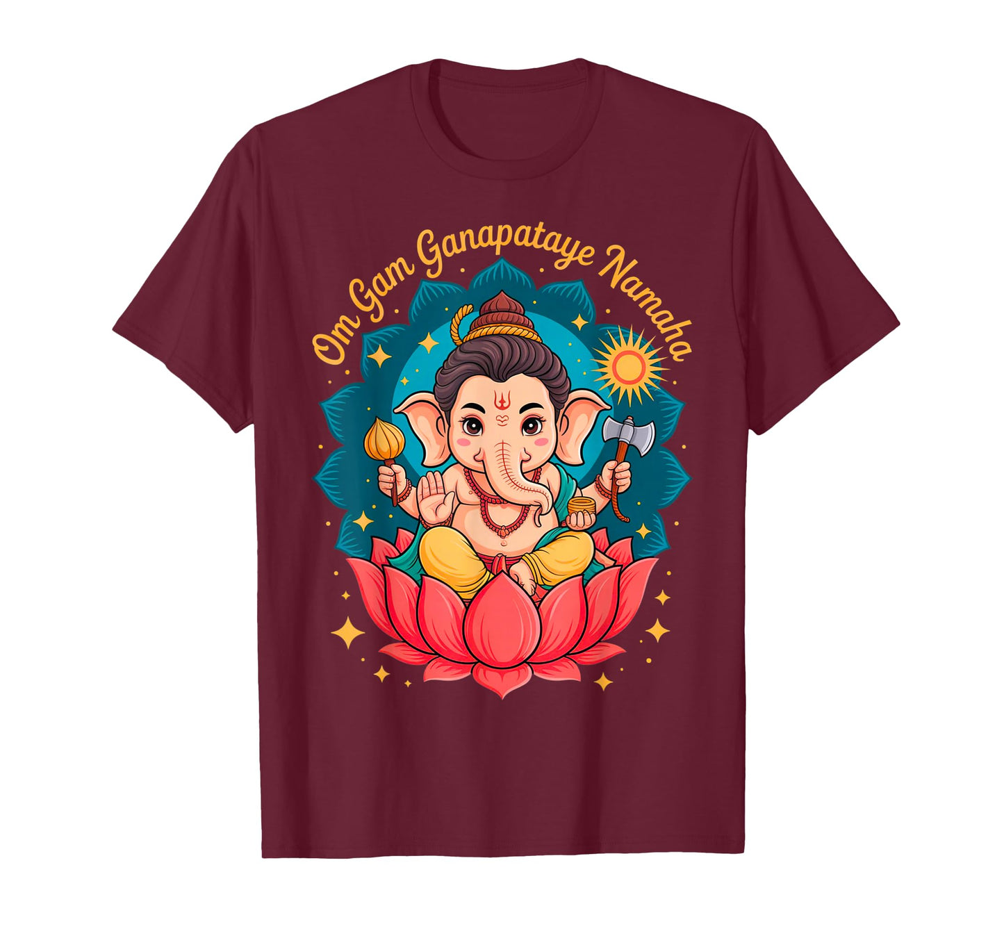 Hindu Ganesha Puja Elephant God India Meditation Yoga Murti T-Shirt