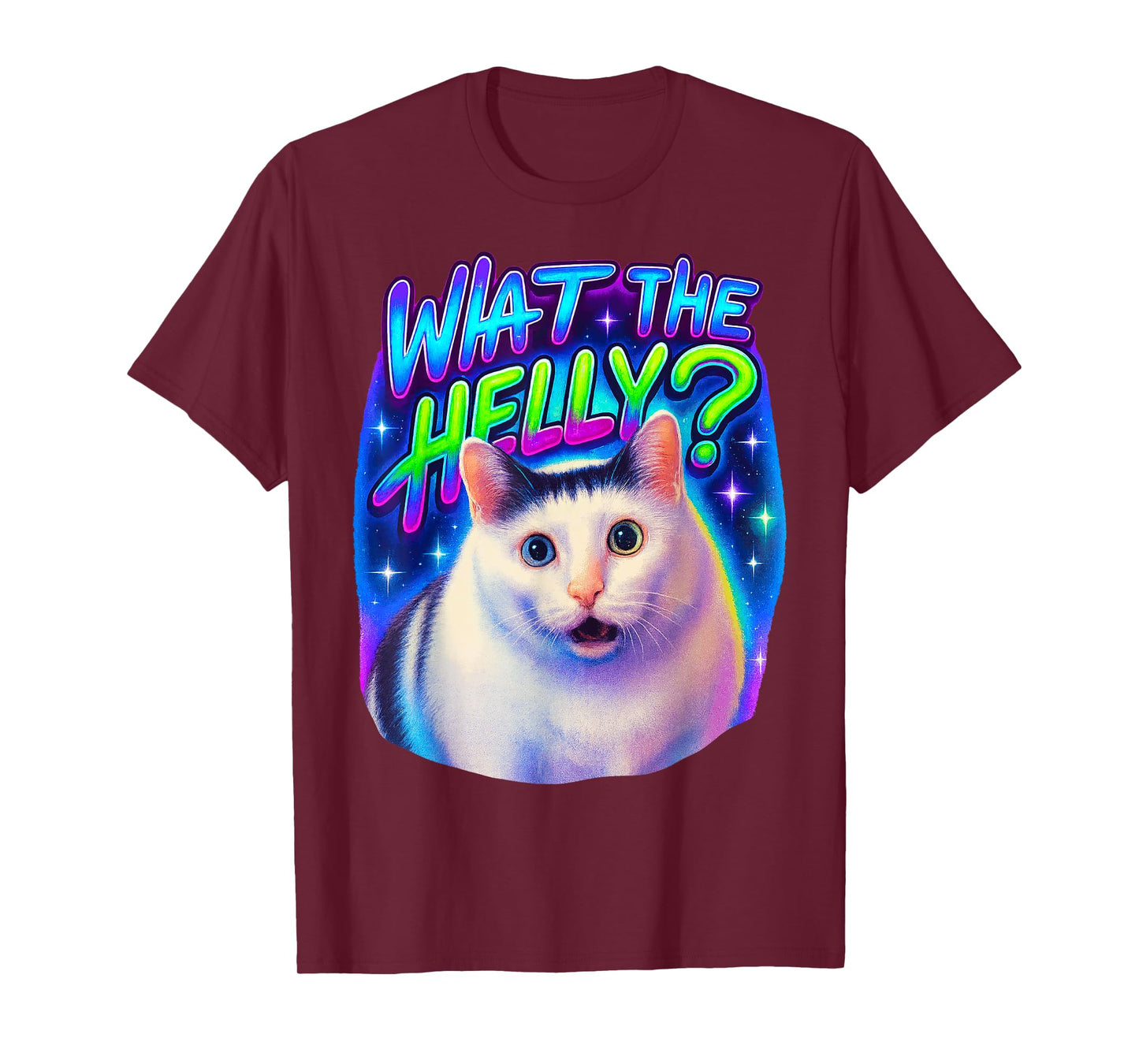 What The Helly Ironic Meme Cat Brainrot Quote Gen Z Alpha T-Shirt