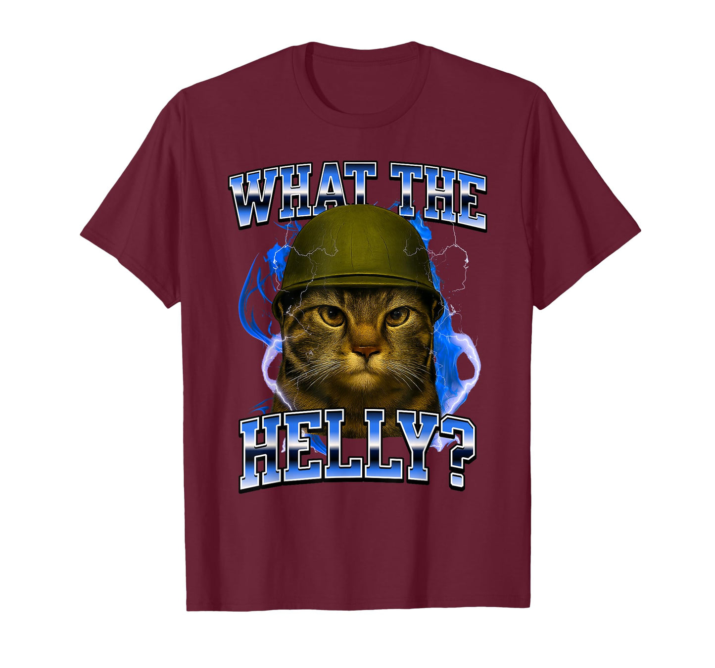 What The Helly Ironic Meme Cat Brainrot Quote Gen Z Alpha T-Shirt for Men Women Kids