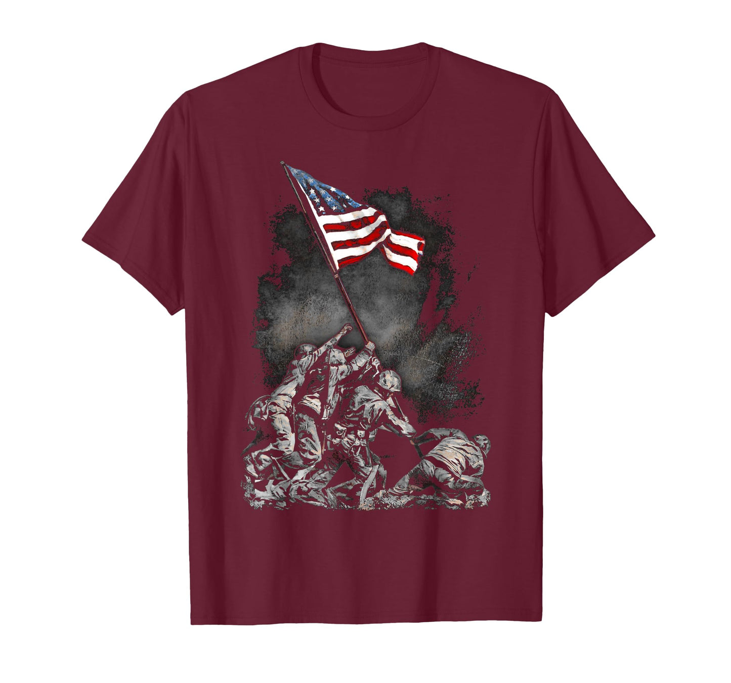 Soldiers Raising American Flag Iwo Jima T-Shirt