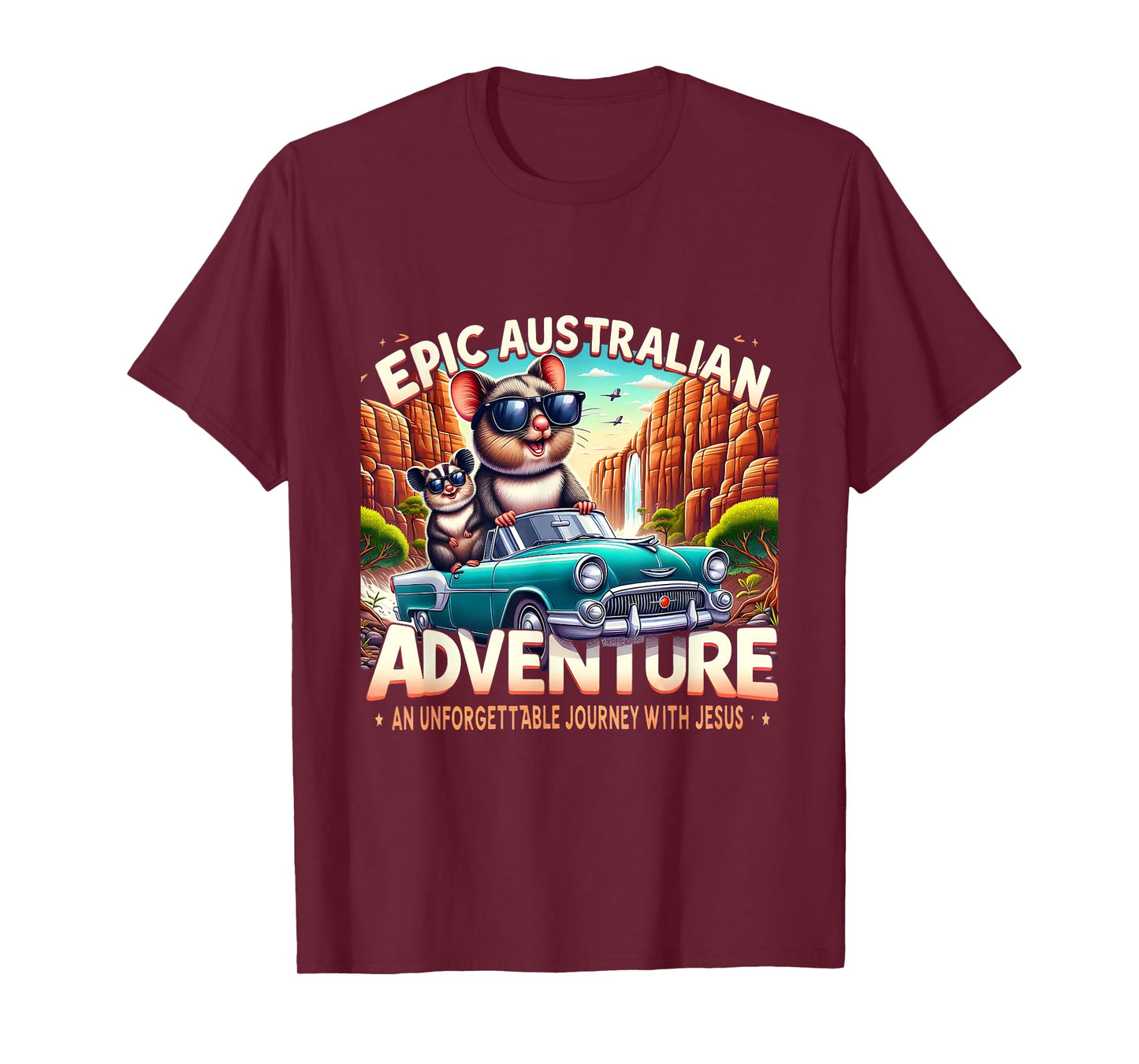 Funny Epic Australian Adventure Jesus VBS 2025 Squad T-Shirt