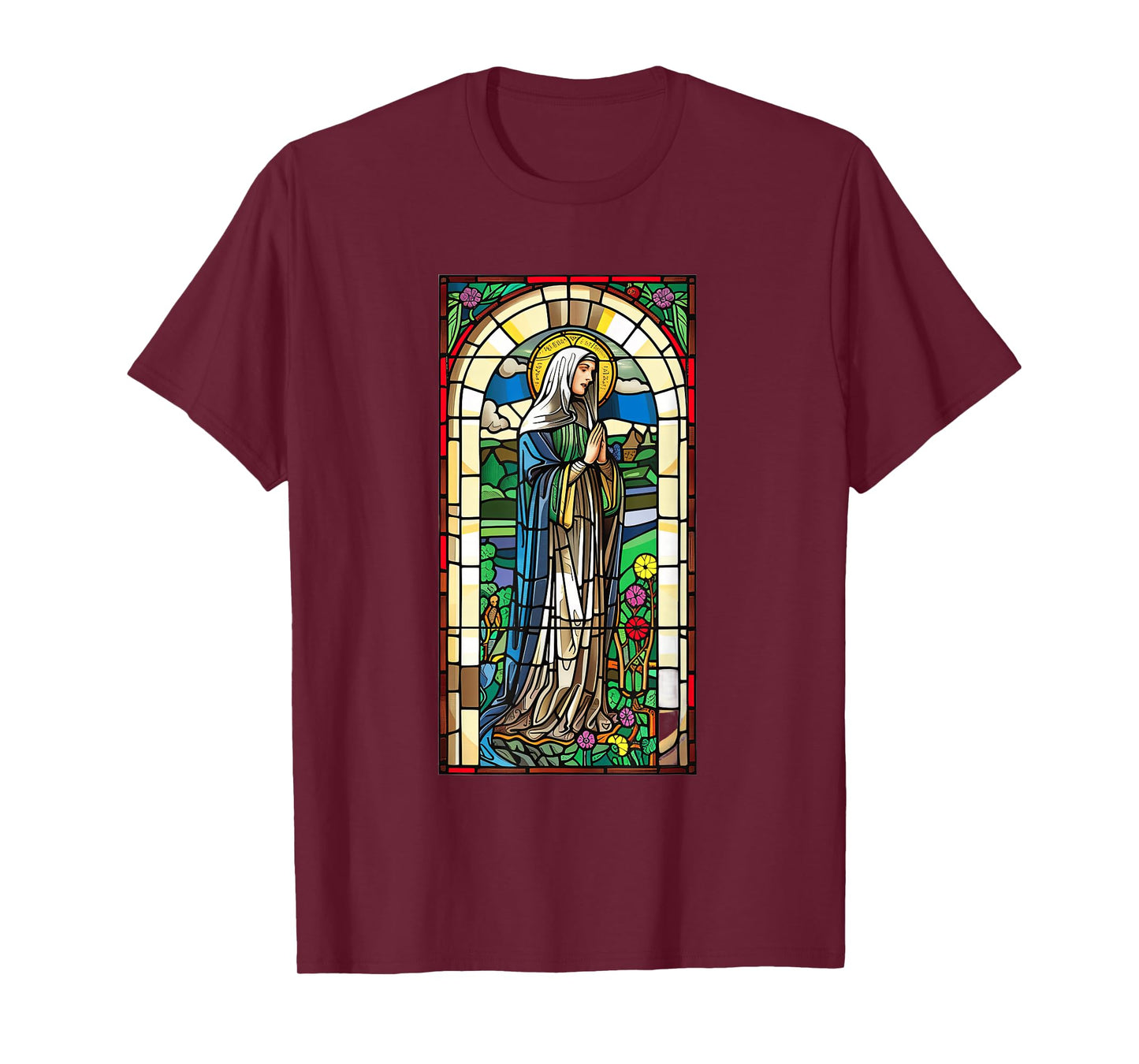 Saint Brigid Of Kildare Stained Glass Window T-Shirt