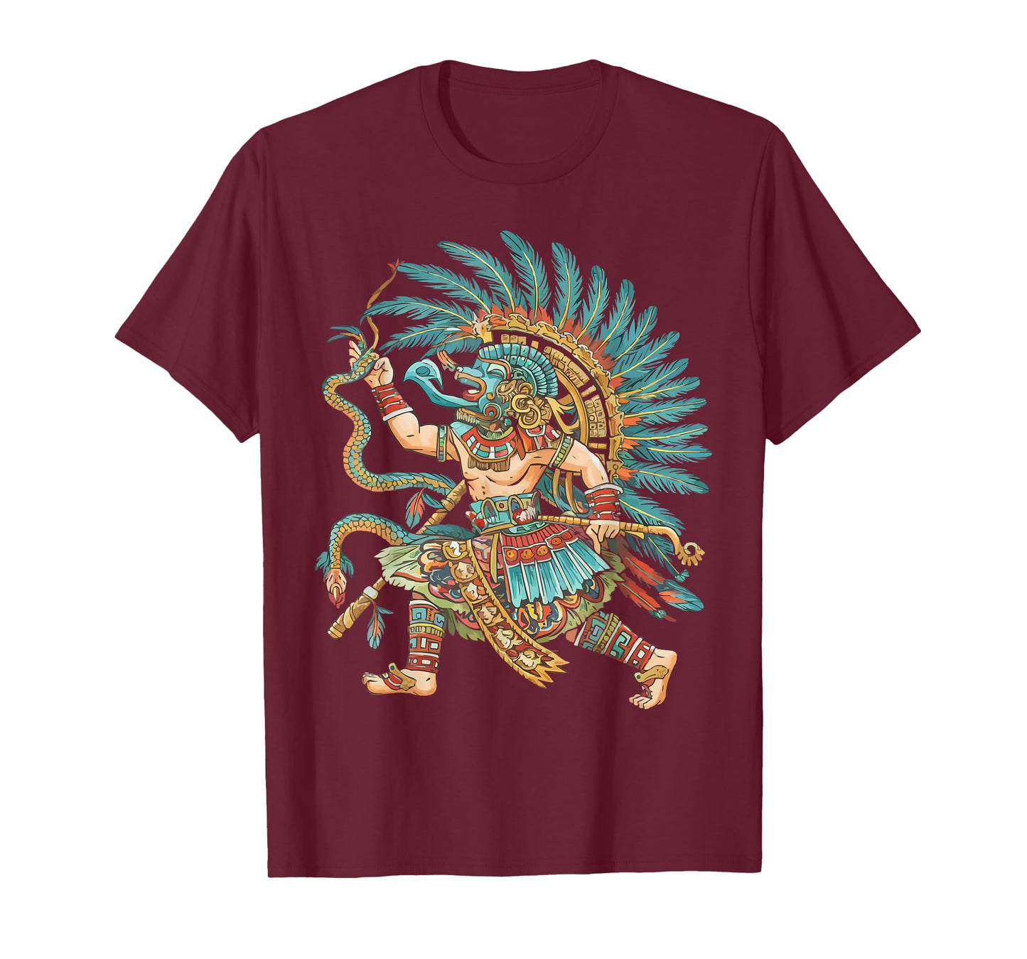 Aztec God Aztec Culture Mayan Indigenous Tlaloc Statue T-Shirt