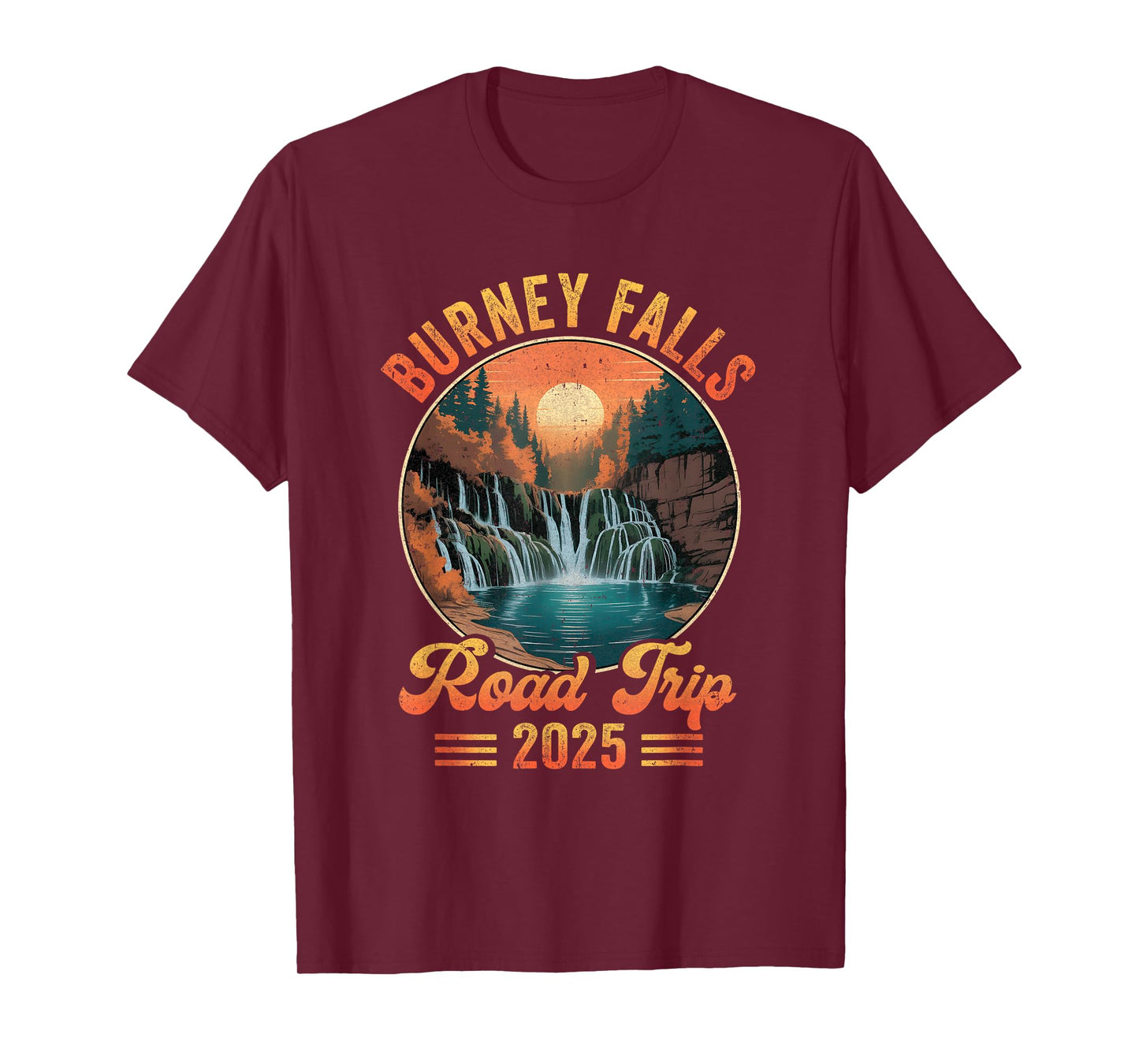 Burney Falls Road Trip 2025 Summer Vacation Family Matching T-Shirt