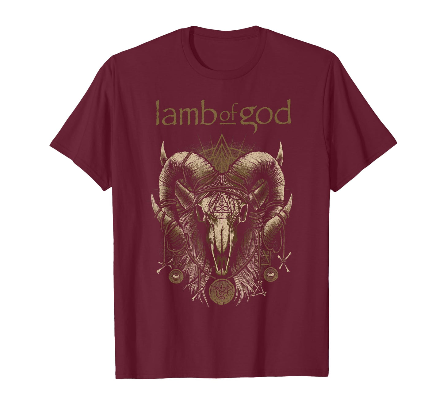 Lamb of God – Ram Skull Brown T-Shirt