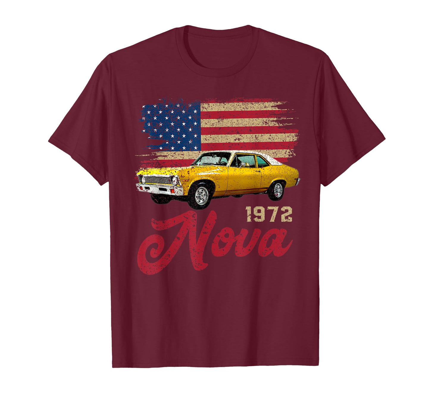 Jersey Style Nova 72 1972 Classic Old School Muscle Car T-Shirt