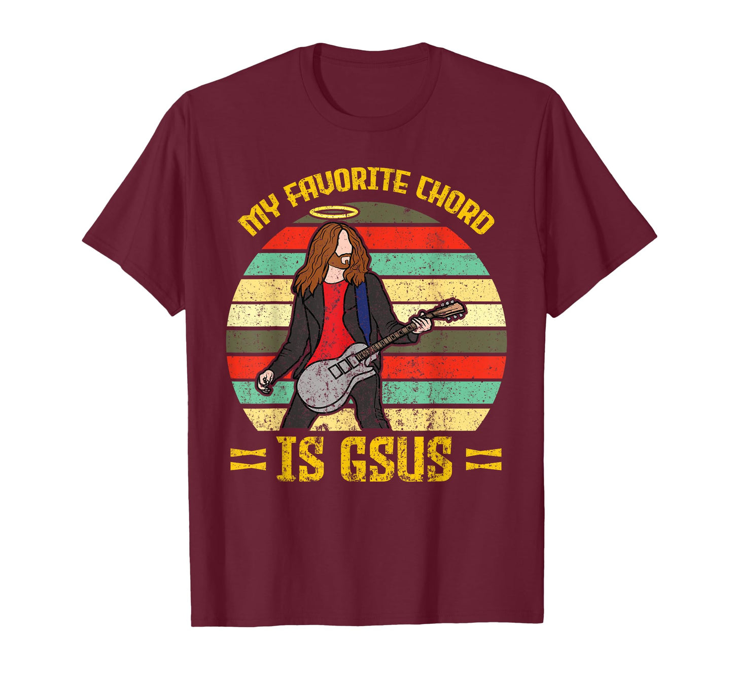 My Favorite Chord Is Gsus Jesus Church Faith Guitar T-Shirt