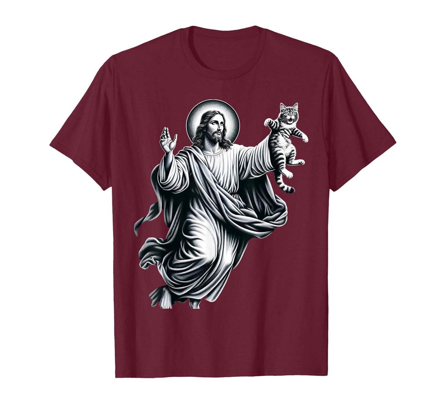 God holding Cat Easter He is Risen Jesus Loves Cats Men Women Girls Kids T-Shirt