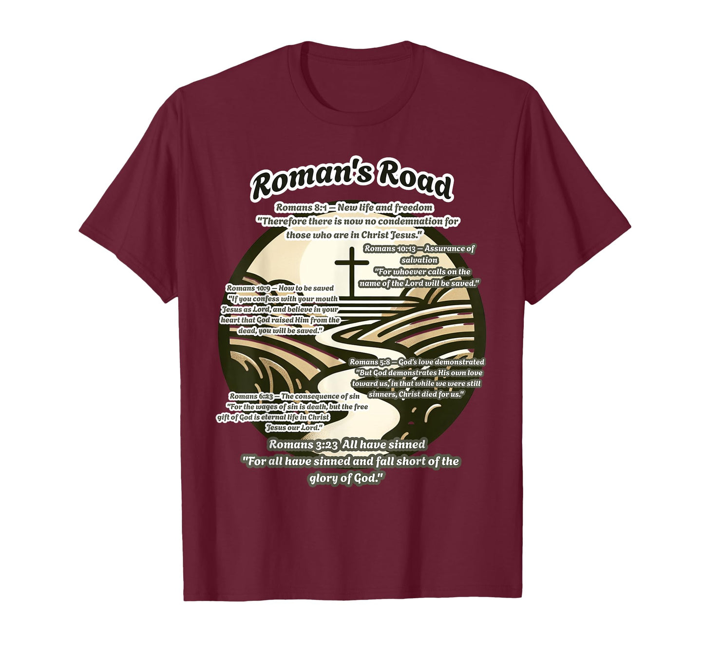 Roman's Road ( The Road to Salvation ) T-Shirt