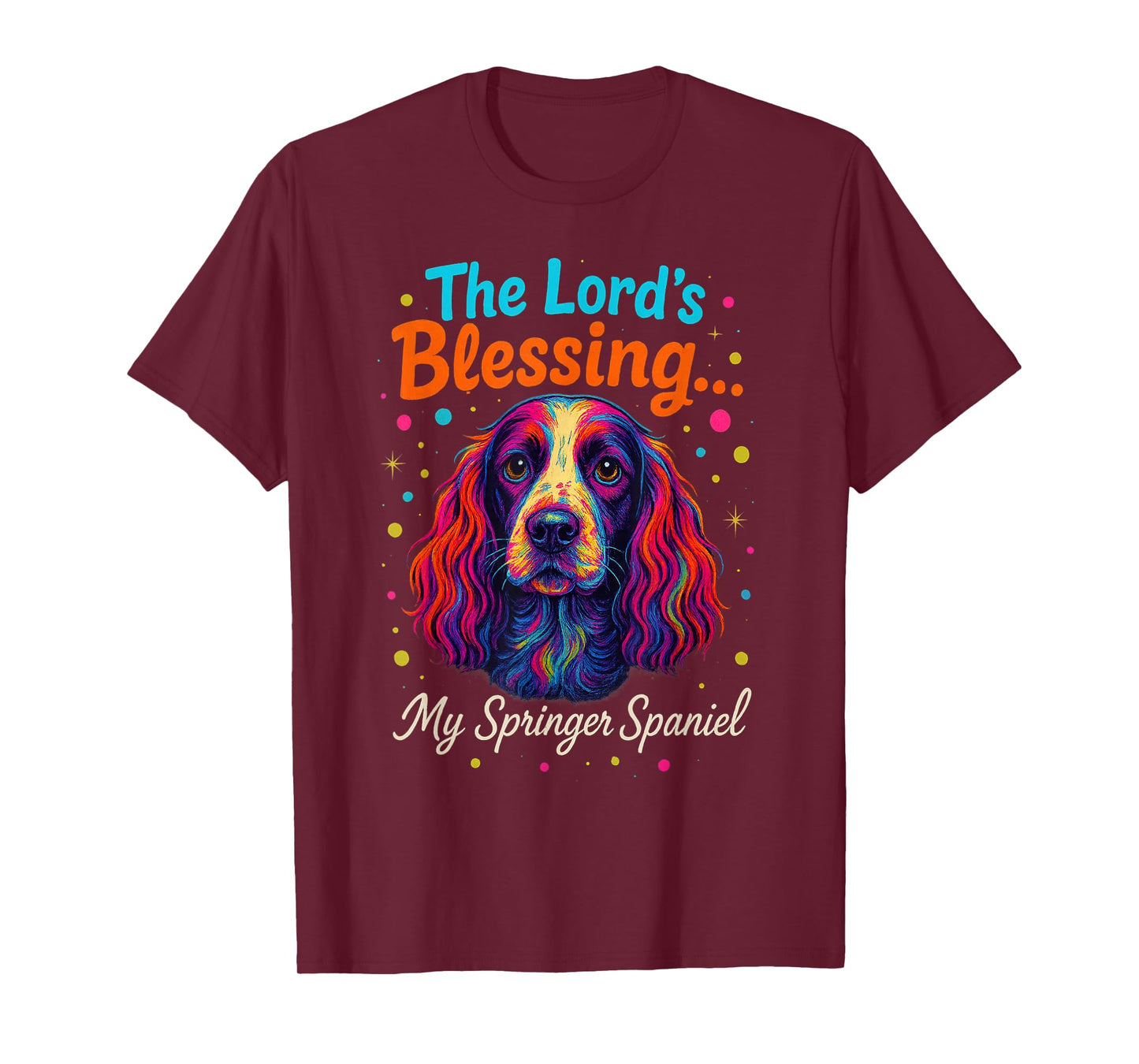 The Lord’s Blessing Springer Spaniel Fun Dog Faith Christian T-Shirt