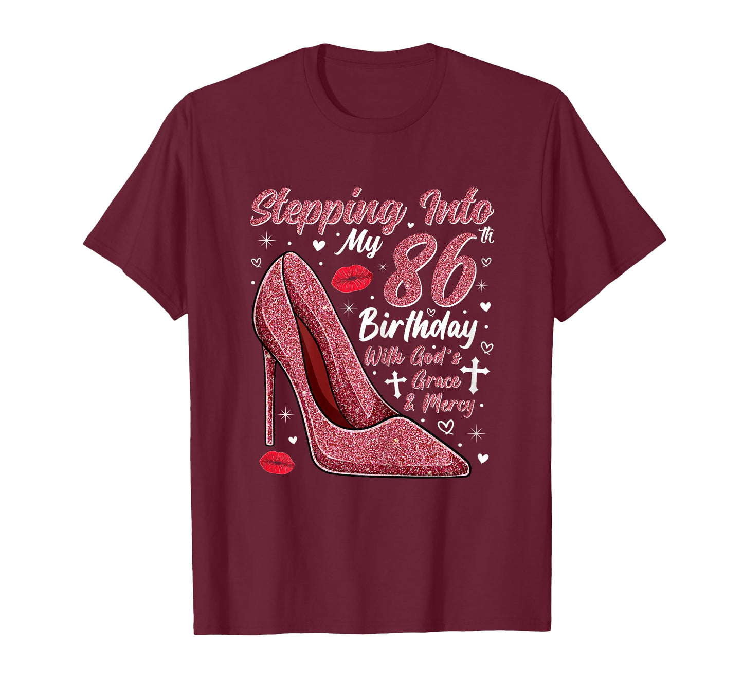 Stepping Into My 86th Birthday Ladies 86 Year Old T-Shirt