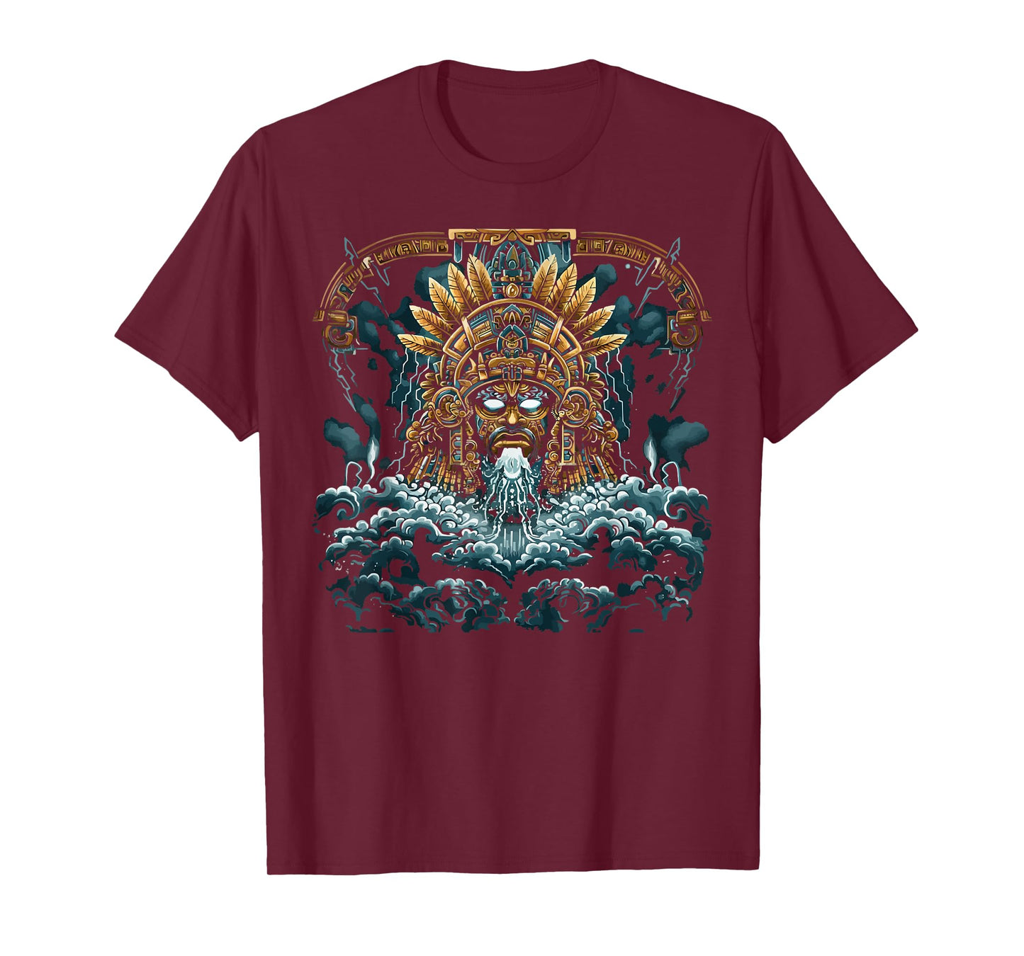 Aztec God Aztec Culture Mayan Indigenous Tlaloc Statue T-Shirt