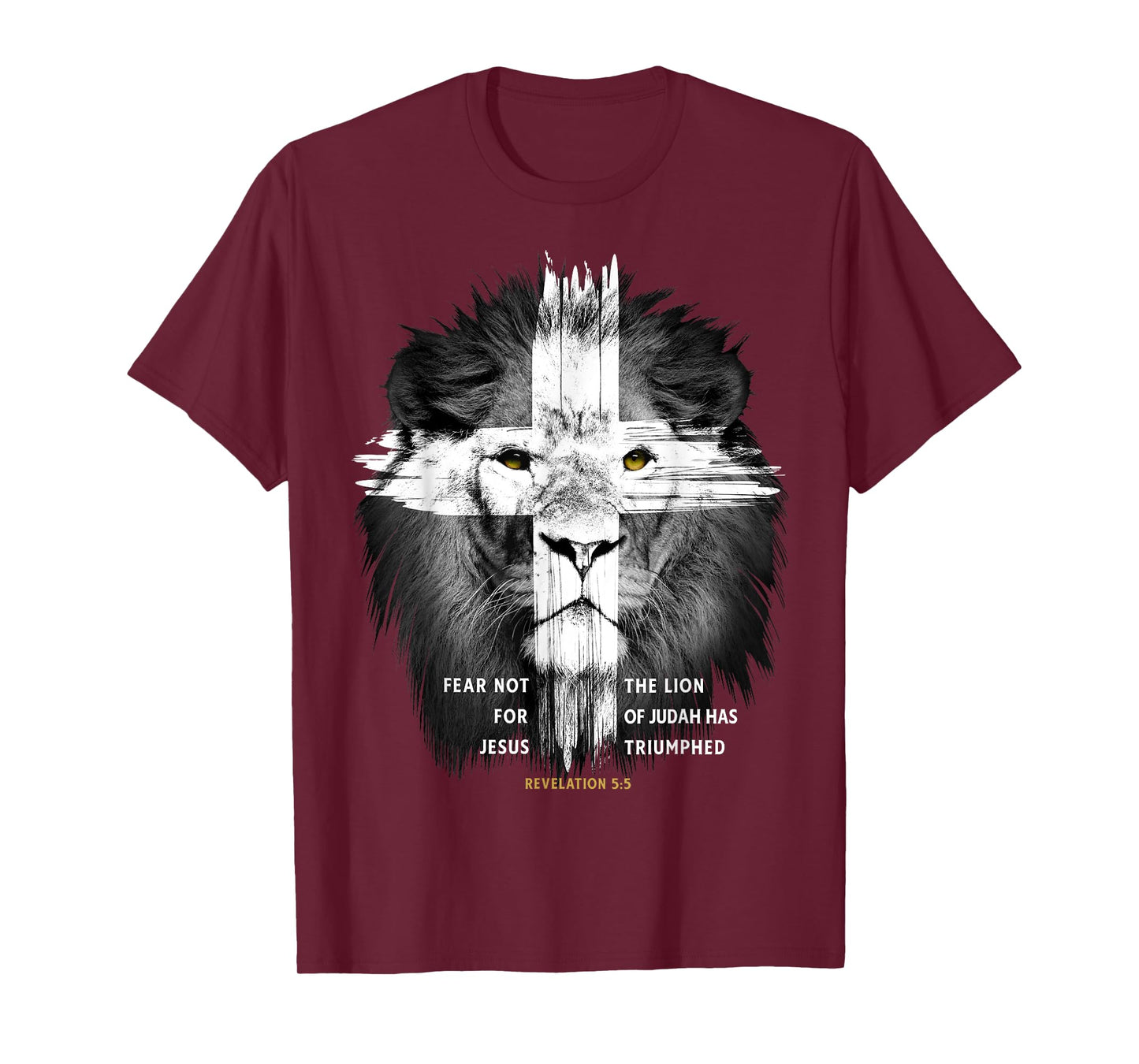Lion Cross Jesus Christian Lord God Believer T-Shirt