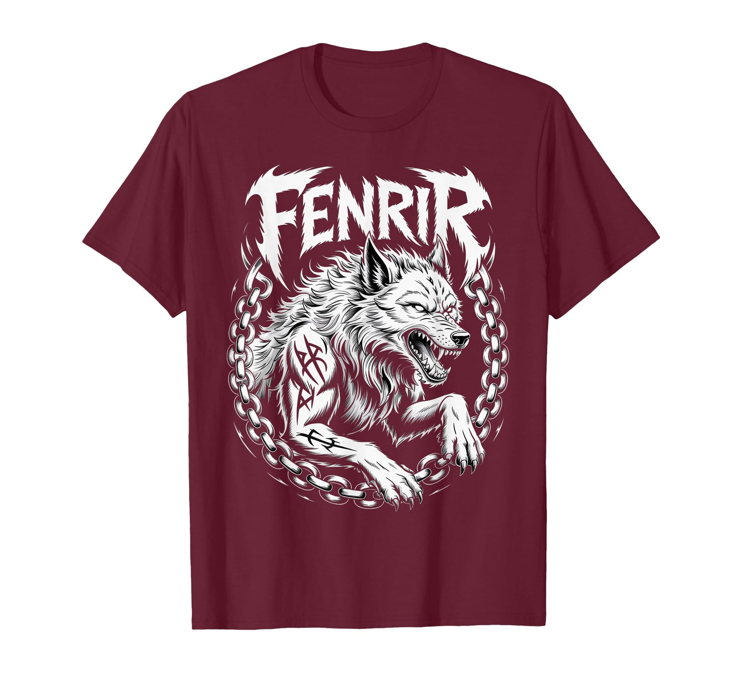 Classic Celtic Fenrir Wolf Norse Mythology Nordic Viking T-Shirt