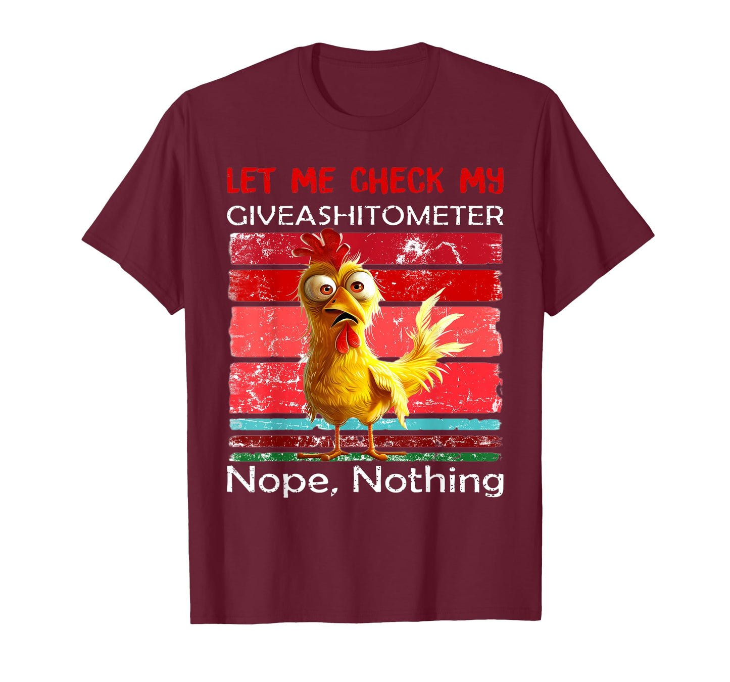 Let Me Check My Giveashitometer Nope Nothing Funny Retro T-Shirt