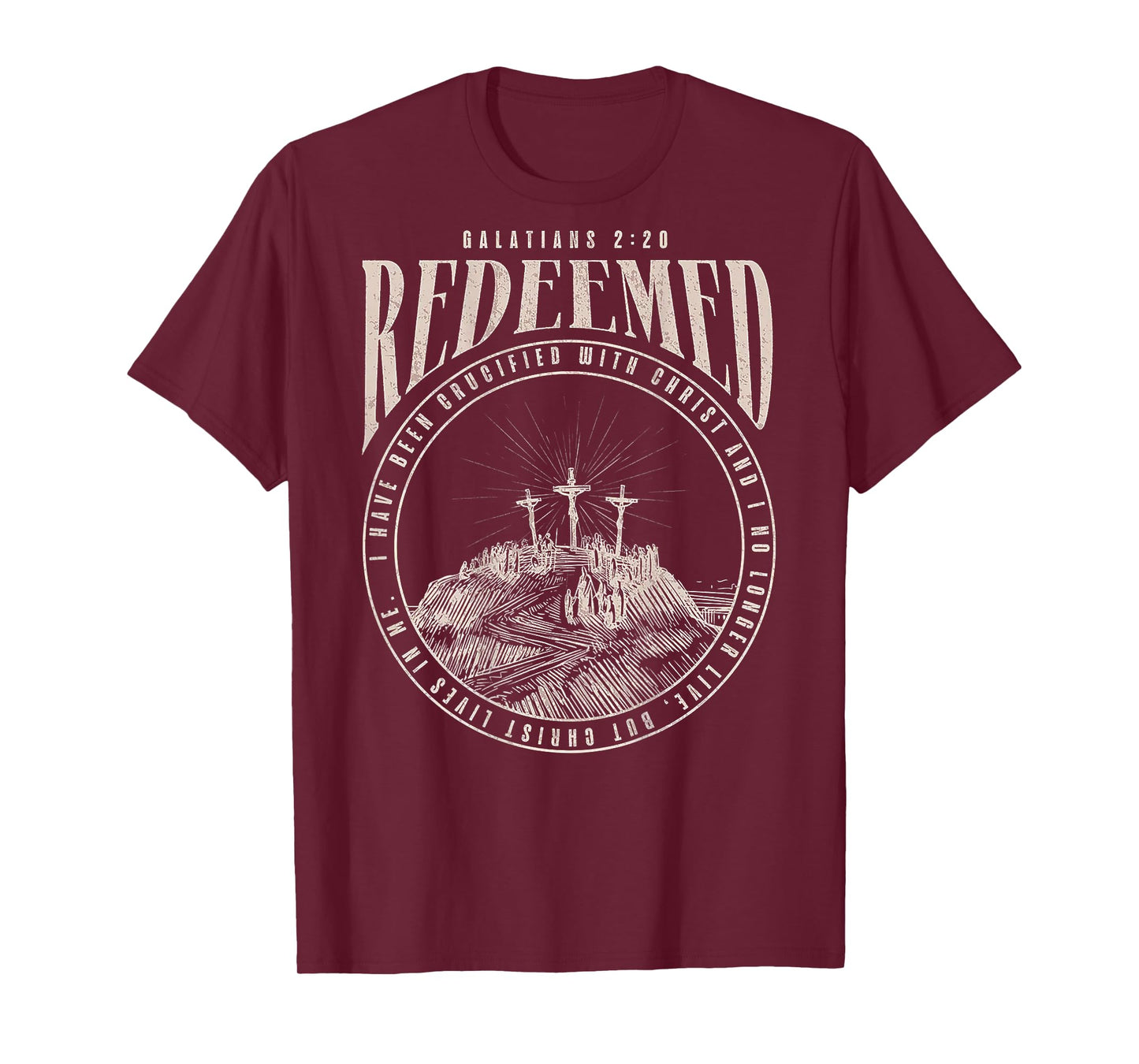 Redeemed I Have Been Crucified With Christ (on back) T-Shirt
