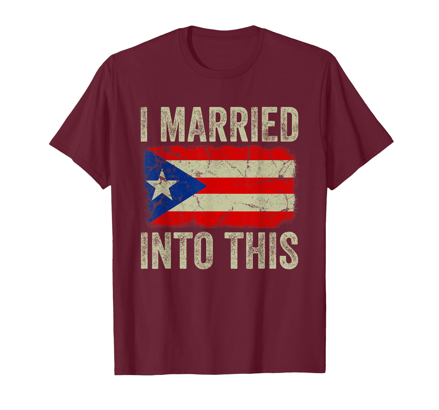 I Married Into This Puerto Rican Funny In Law Wedding Photo T-Shirt