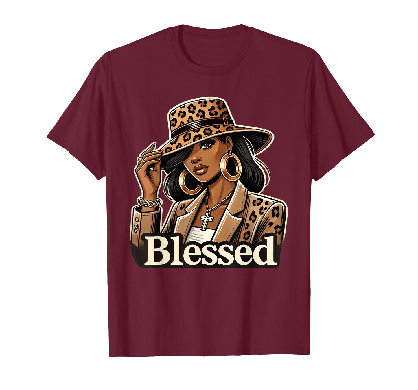 Blessed Black Cowgirl Western Swag African Christian Woman T-Shirt