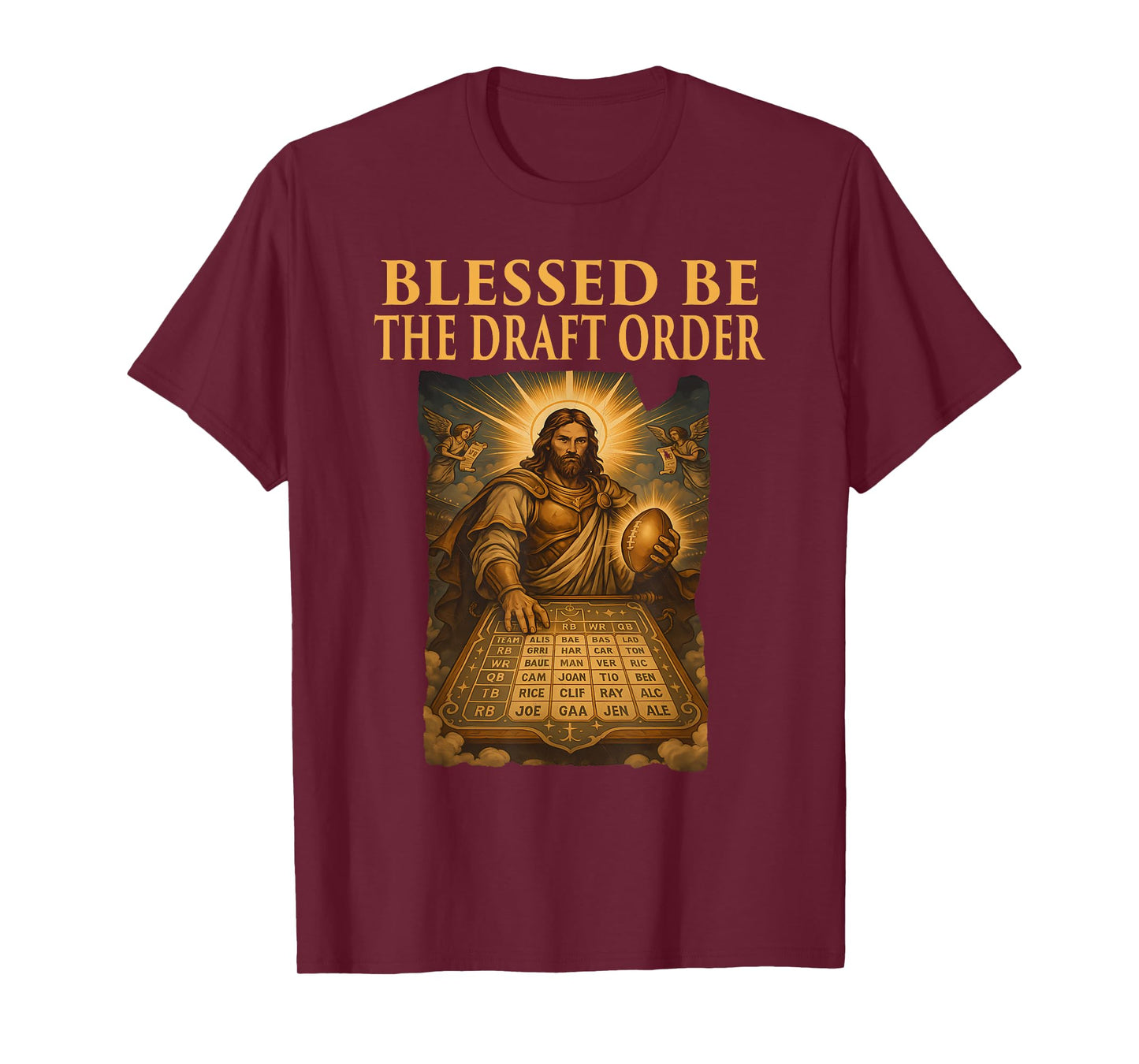 Blessed Be The Draft Order Funny Fantasy League T-Shirt