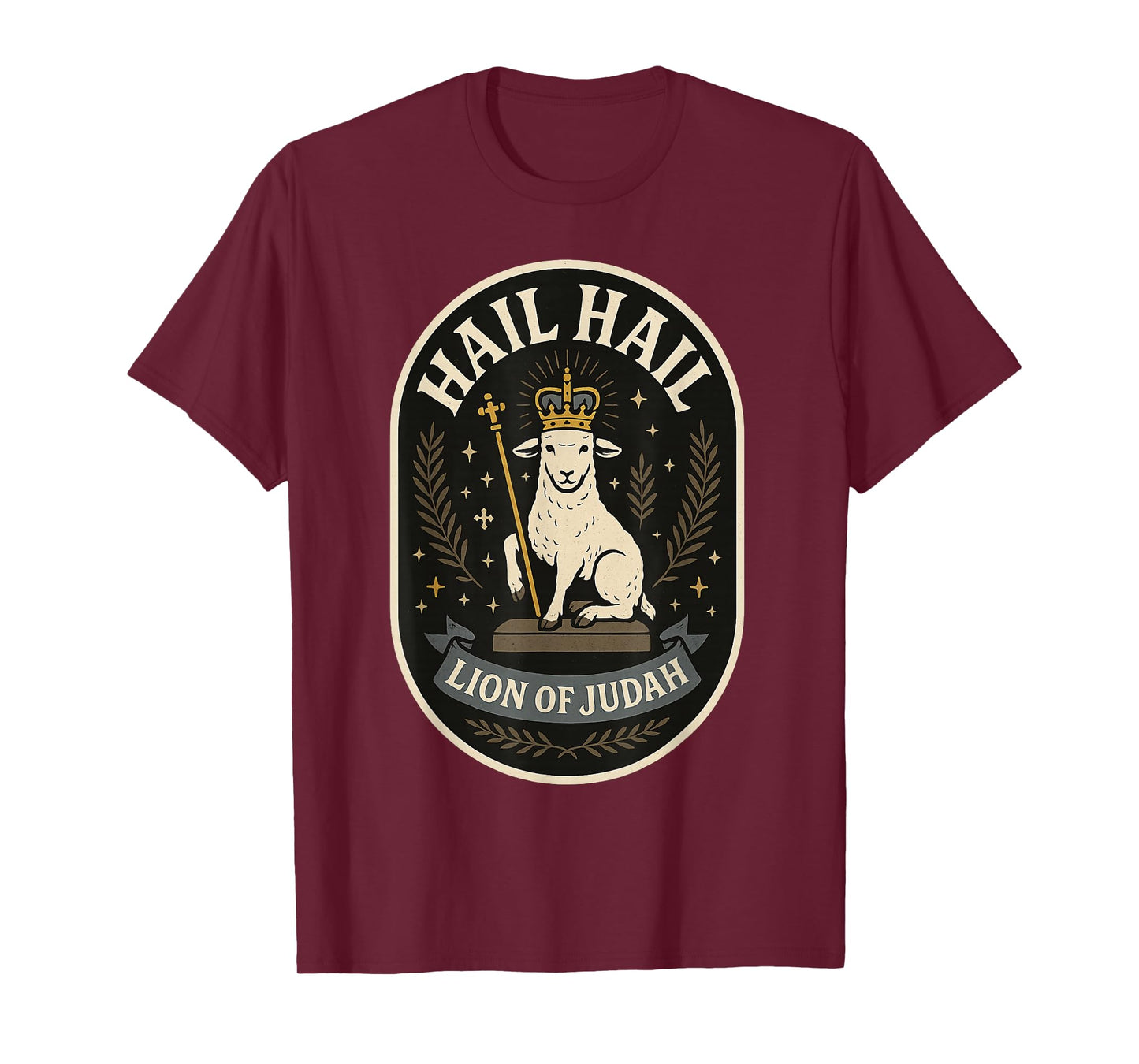 Hail Lion of Judah - Bold Emblem Jesus Christian Religious T-Shirt