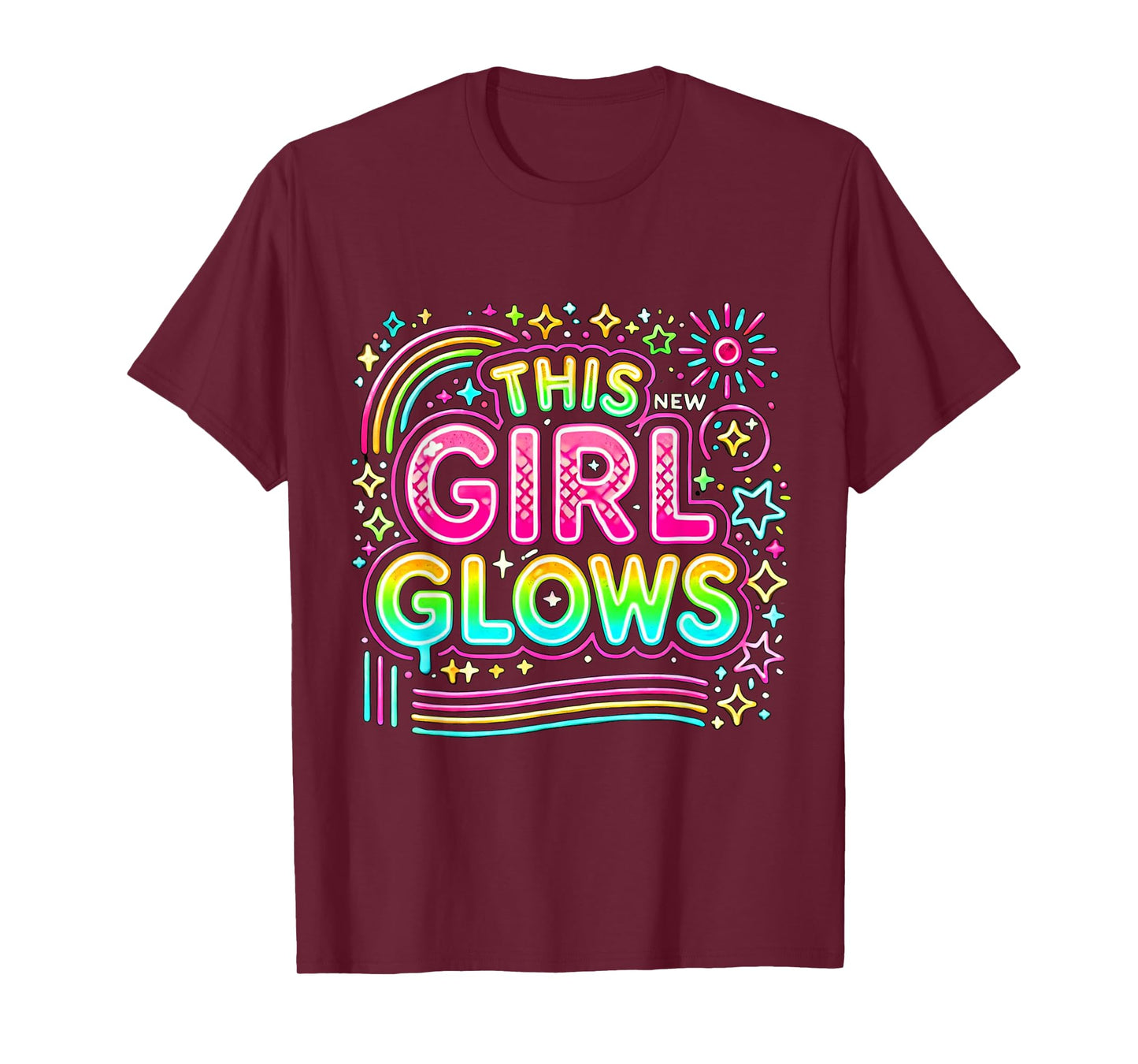 This Girl Glows For Kids Tie Dye Bright Color 80's And 90's T-Shirt