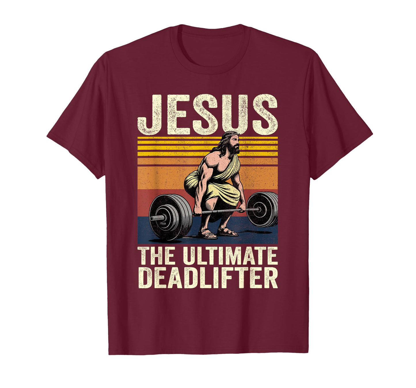 Vintage Jesus The Ultimate Deadlifter Funny Christian Gym T-Shirt