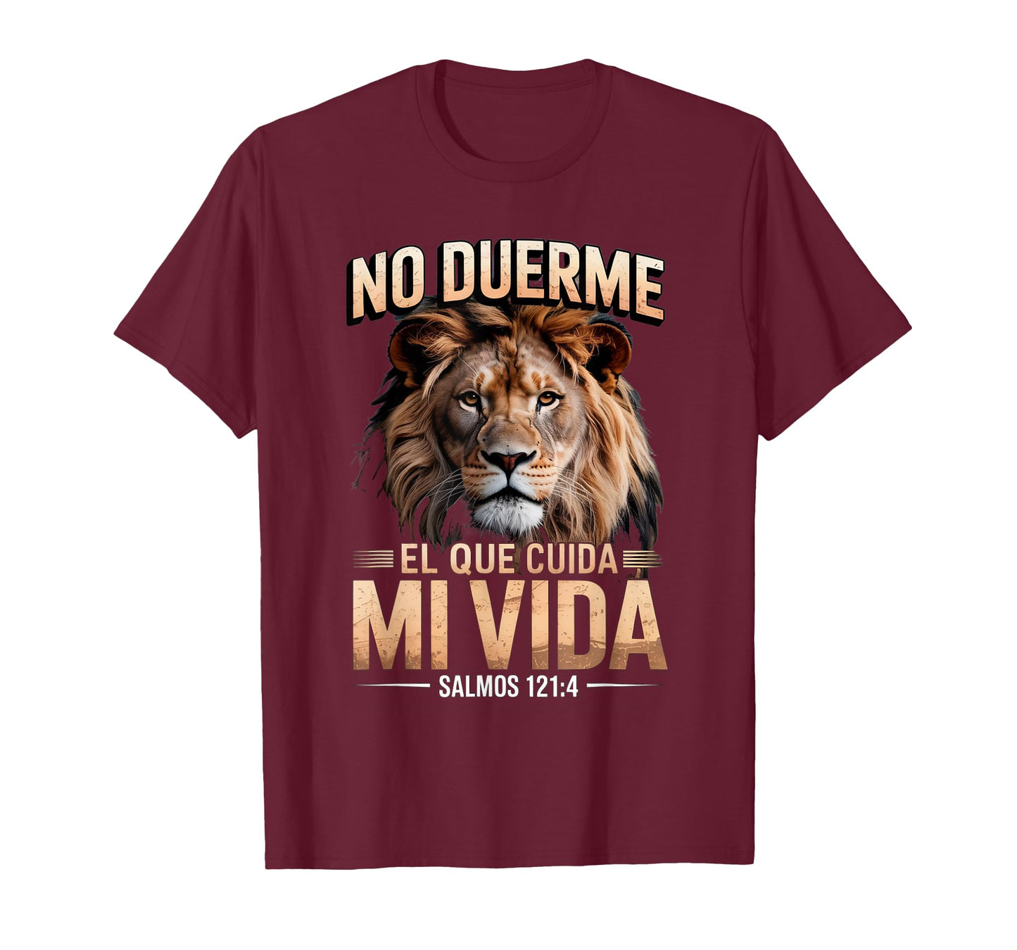 Salmos 121:4 – Dios Siempre Me Cuida Christian Lion T-Shirt