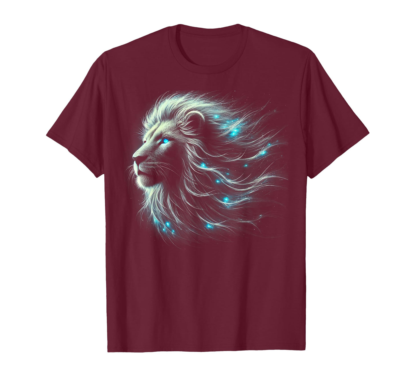 Lion Artwork - Blue Eyes Zoo Animal Lion Men Women T-Shirt