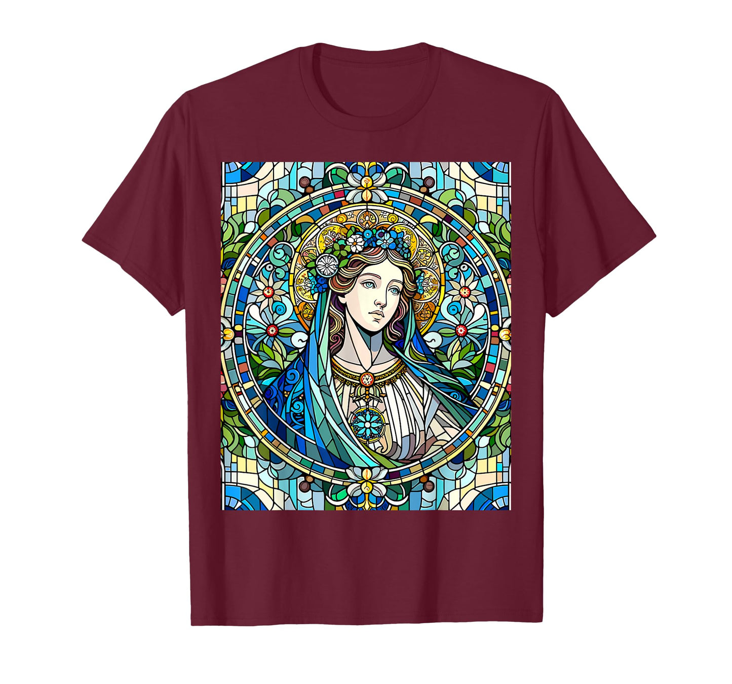 Christian Stained Glass Mary Magdalene T-Shirt