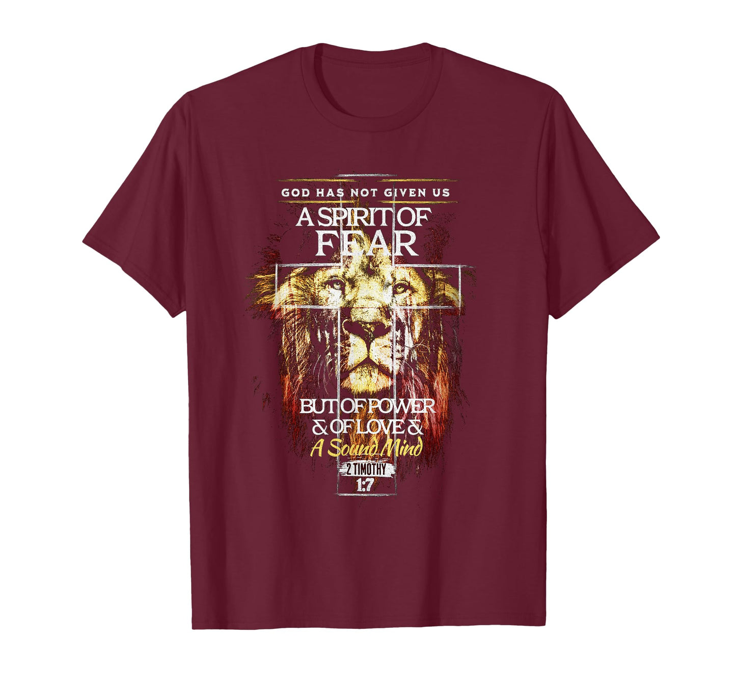 2 Timothy 1:7 Christian Cross Religious Bible Verse T-Shirt