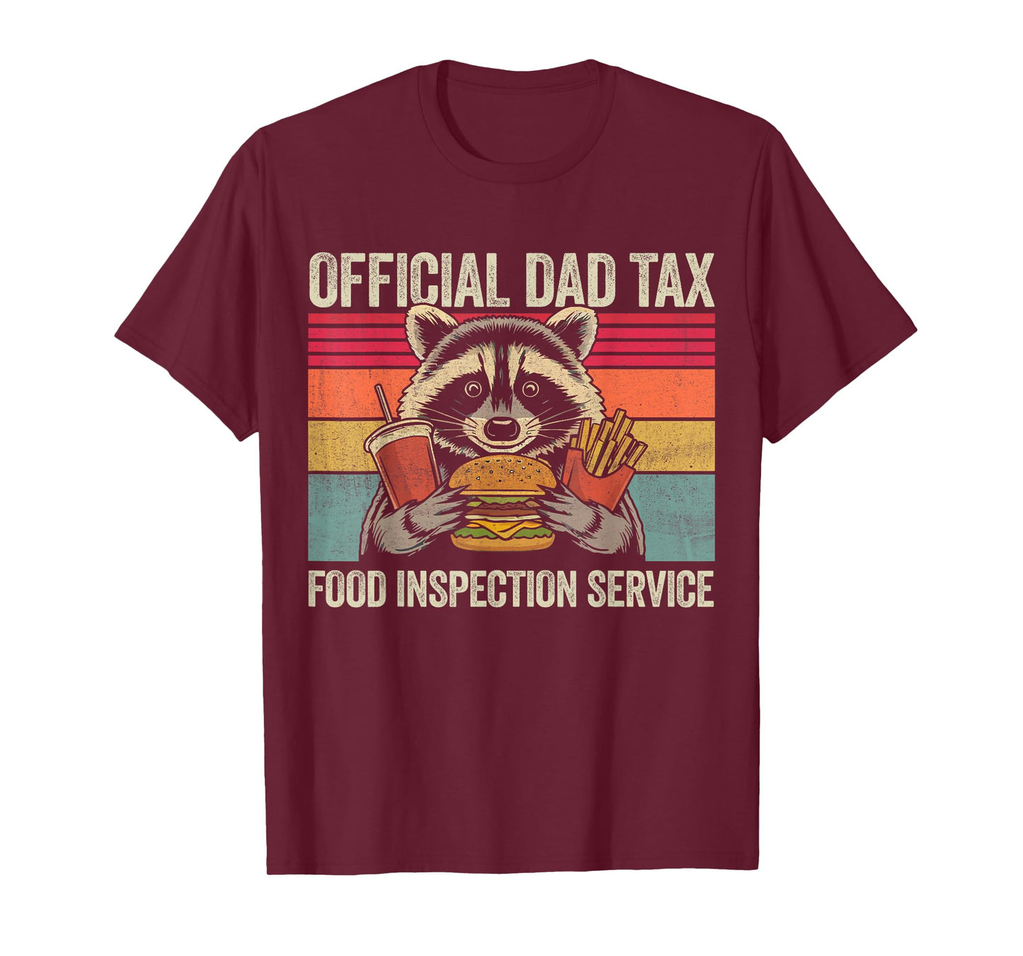 Dad Tax OffIicial Dad Funny Vinatge Raccoon Father’s Day Men T-Shirt