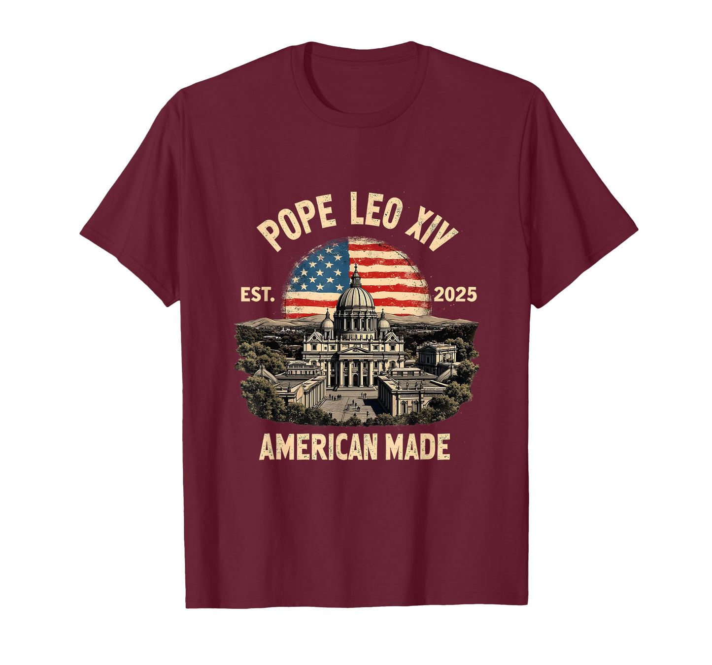 Pope Leo XIV 2025 Patriotic Dome American Pride Graphic T-Shirt