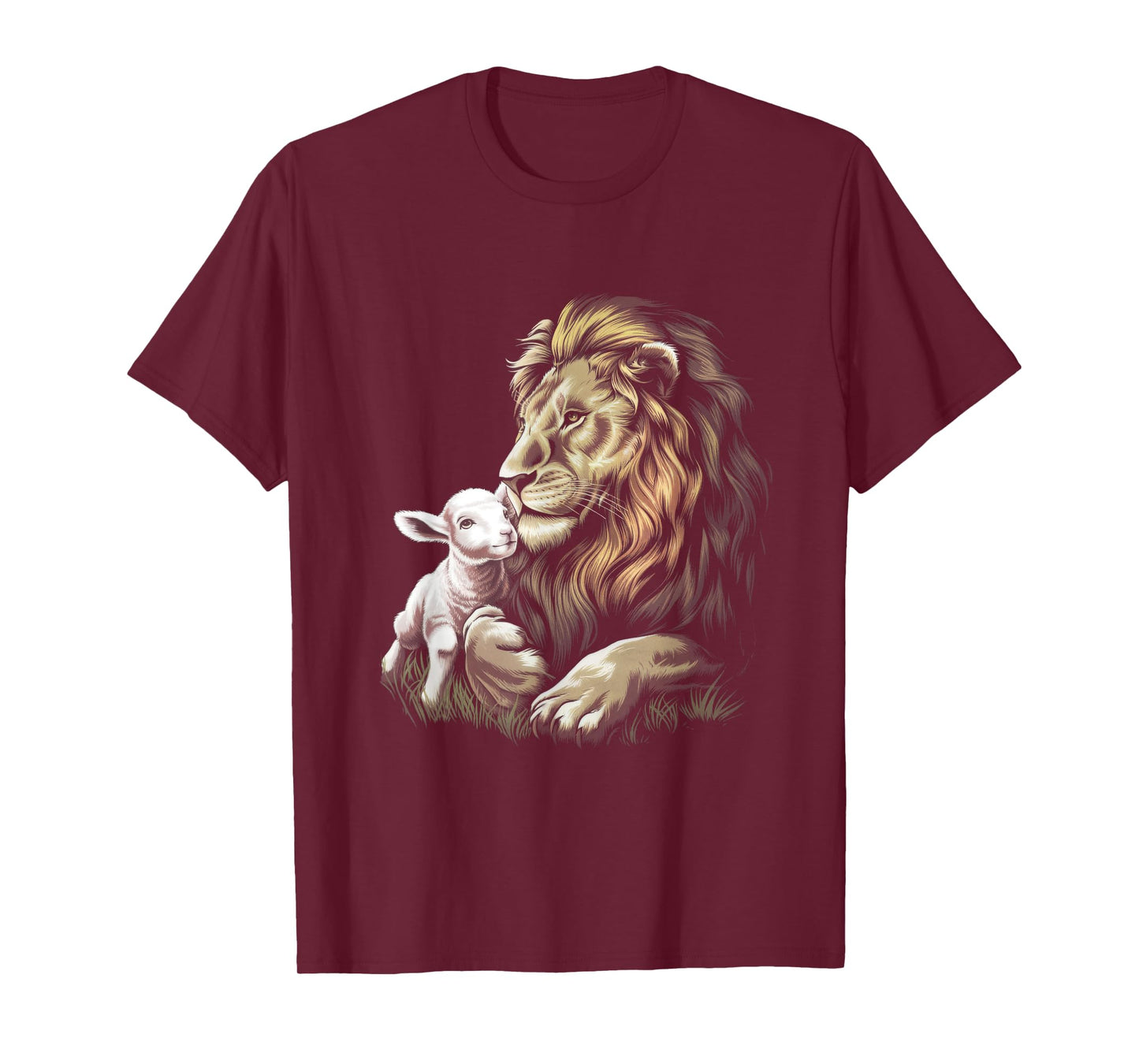 Christianity Lamb Lion Together Lion lamb Animal T-Shirt