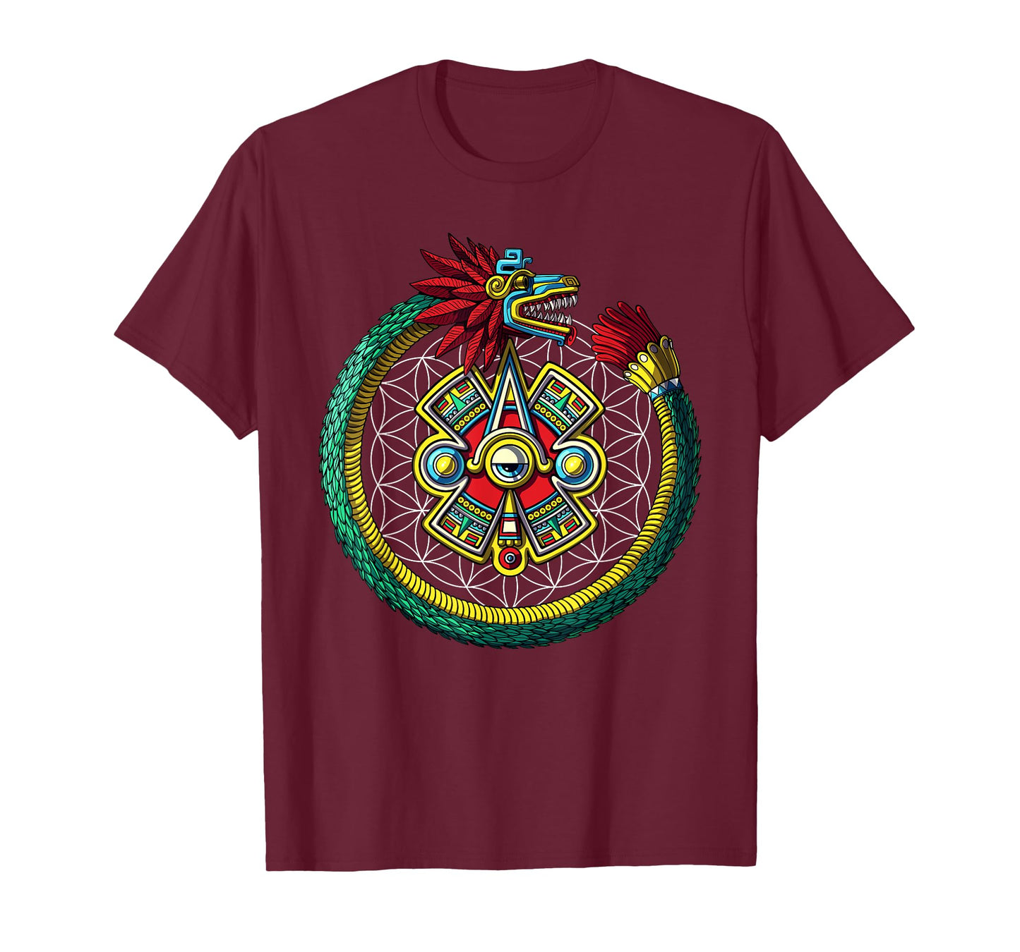 Aztec Quetzalcoatl Serpent Mayan Mythology Symbol T-Shirt