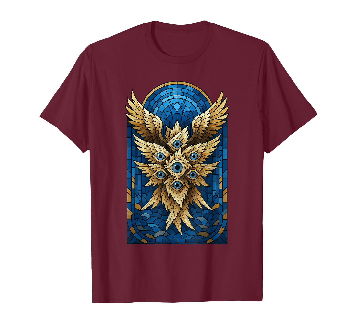 Stained Glass Biblically Accurate Angel Seraphim T-Shirt