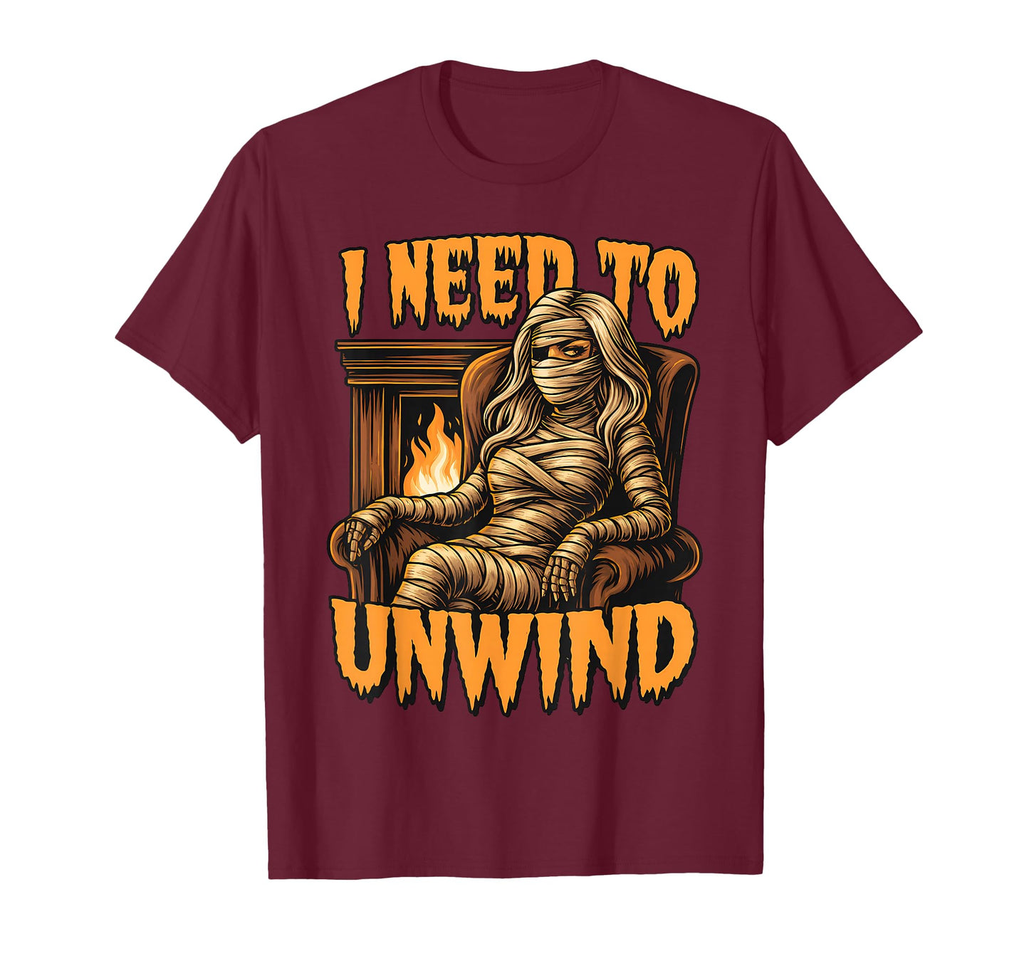 I Need to Unwind Funny Mummy Halloween Girl T-Shirt