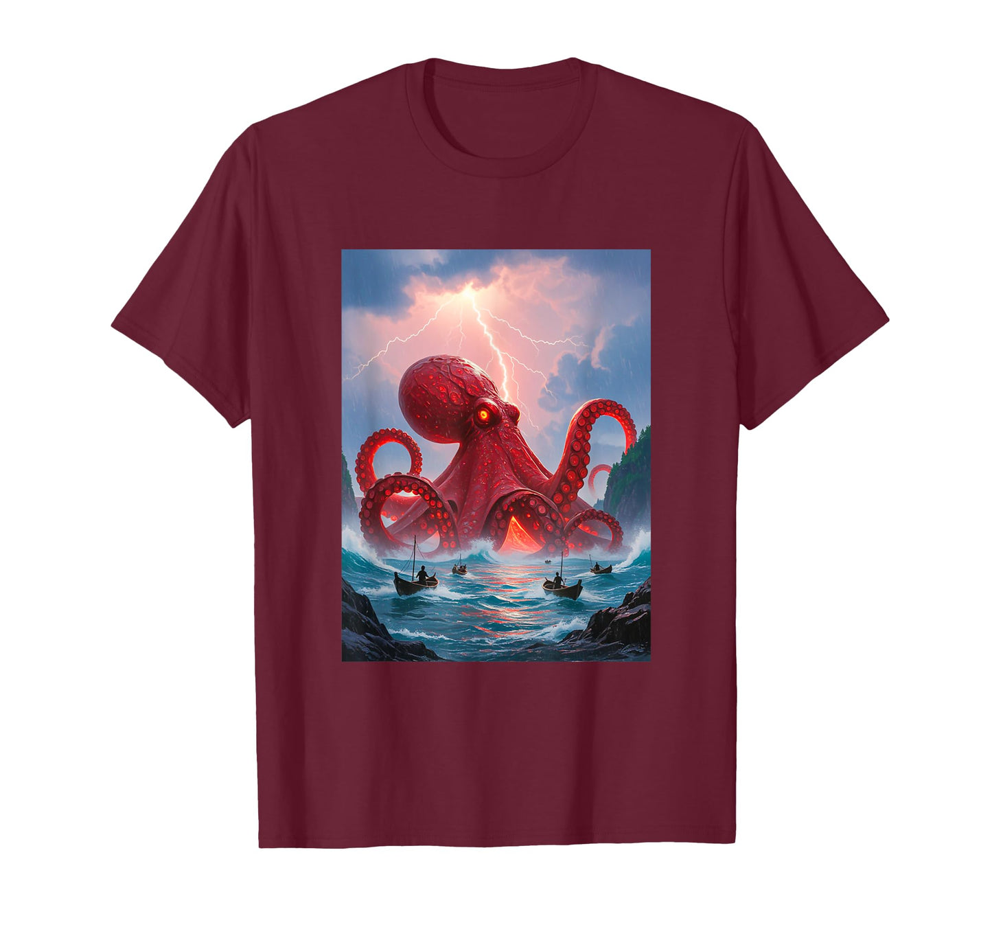 Akkorokamui, red octopus god of Ainu Japanese coast T-Shirt