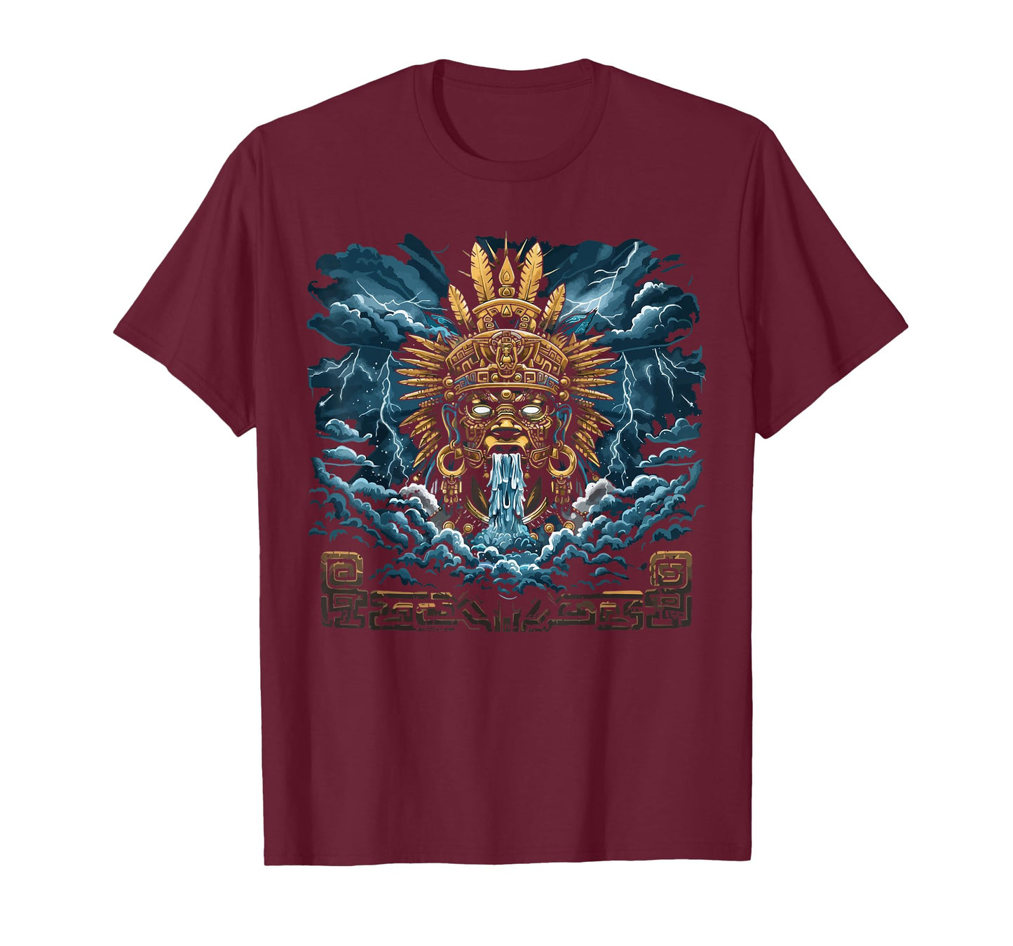 Aztec God Aztec Culture Mayan Indigenous Tlaloc Statue T-Shirt