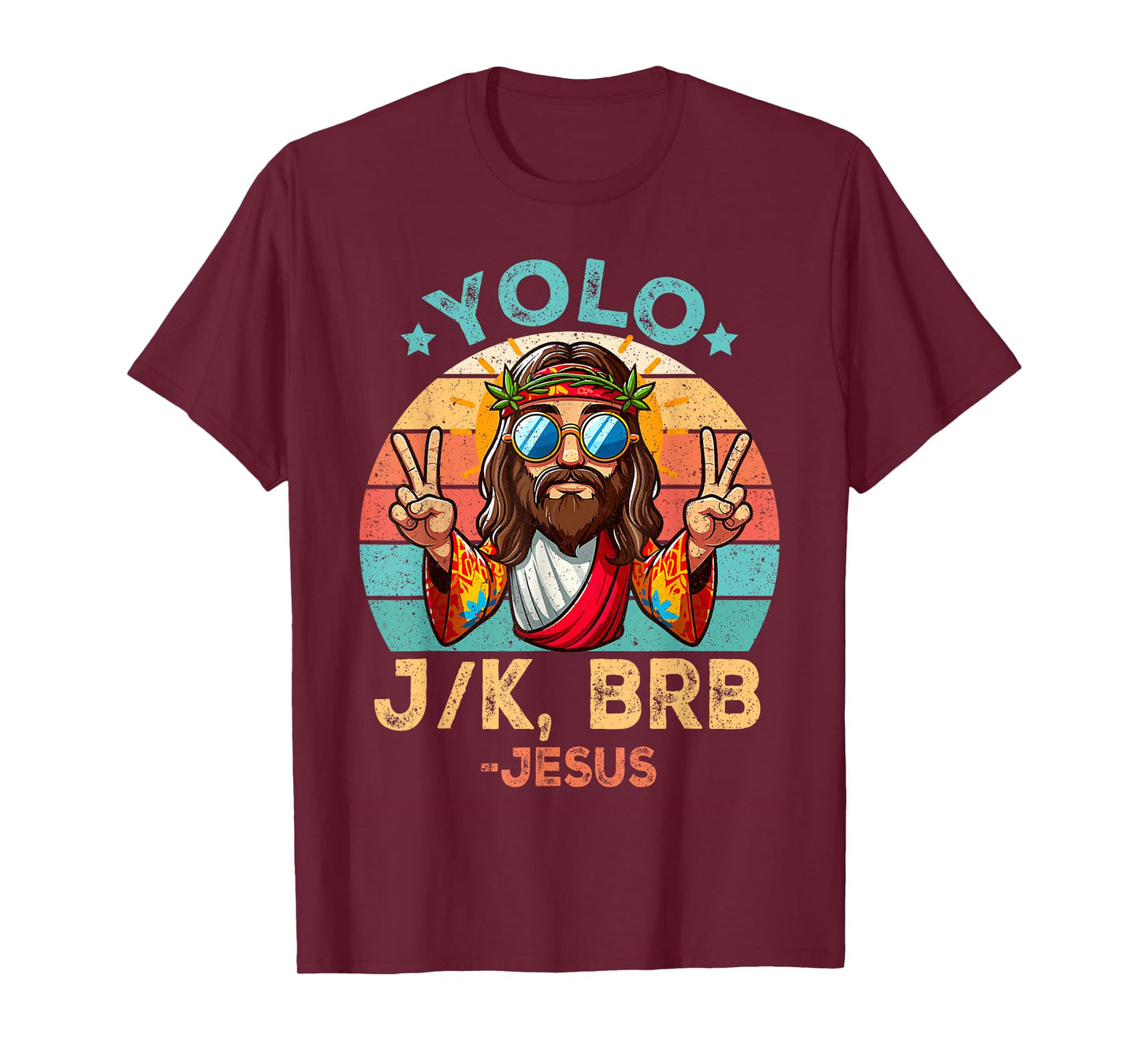 Yolo JK BRB Jesus Funny Easter Day Resurrection Christians T-Shirt