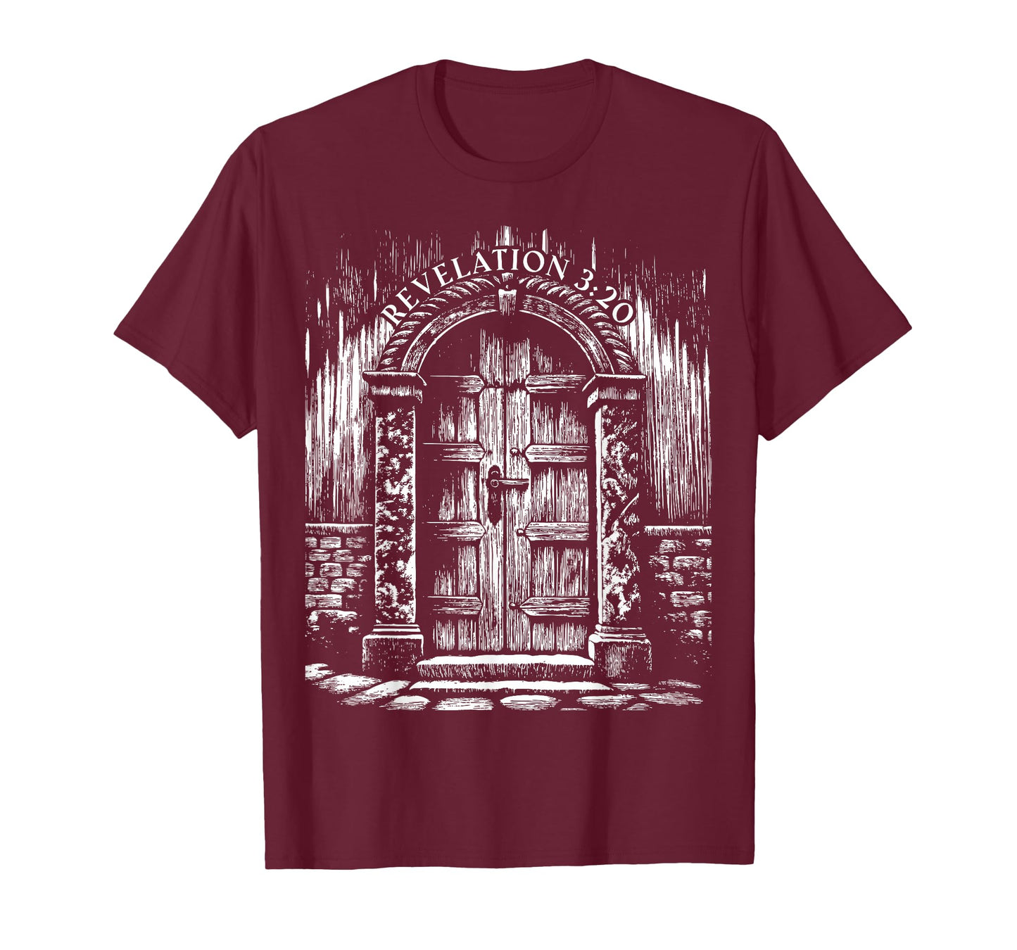 Revelation 3:20 I Stand at The Door and Knock - Jesus Quote T-Shirt