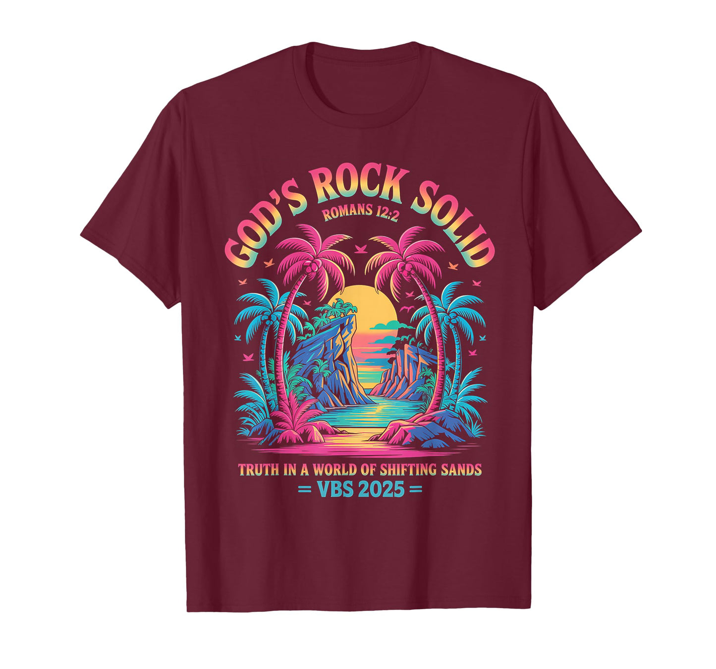 God's Rock Solid Breaker Rock Beach VBS 2025 Christian T-Shirt