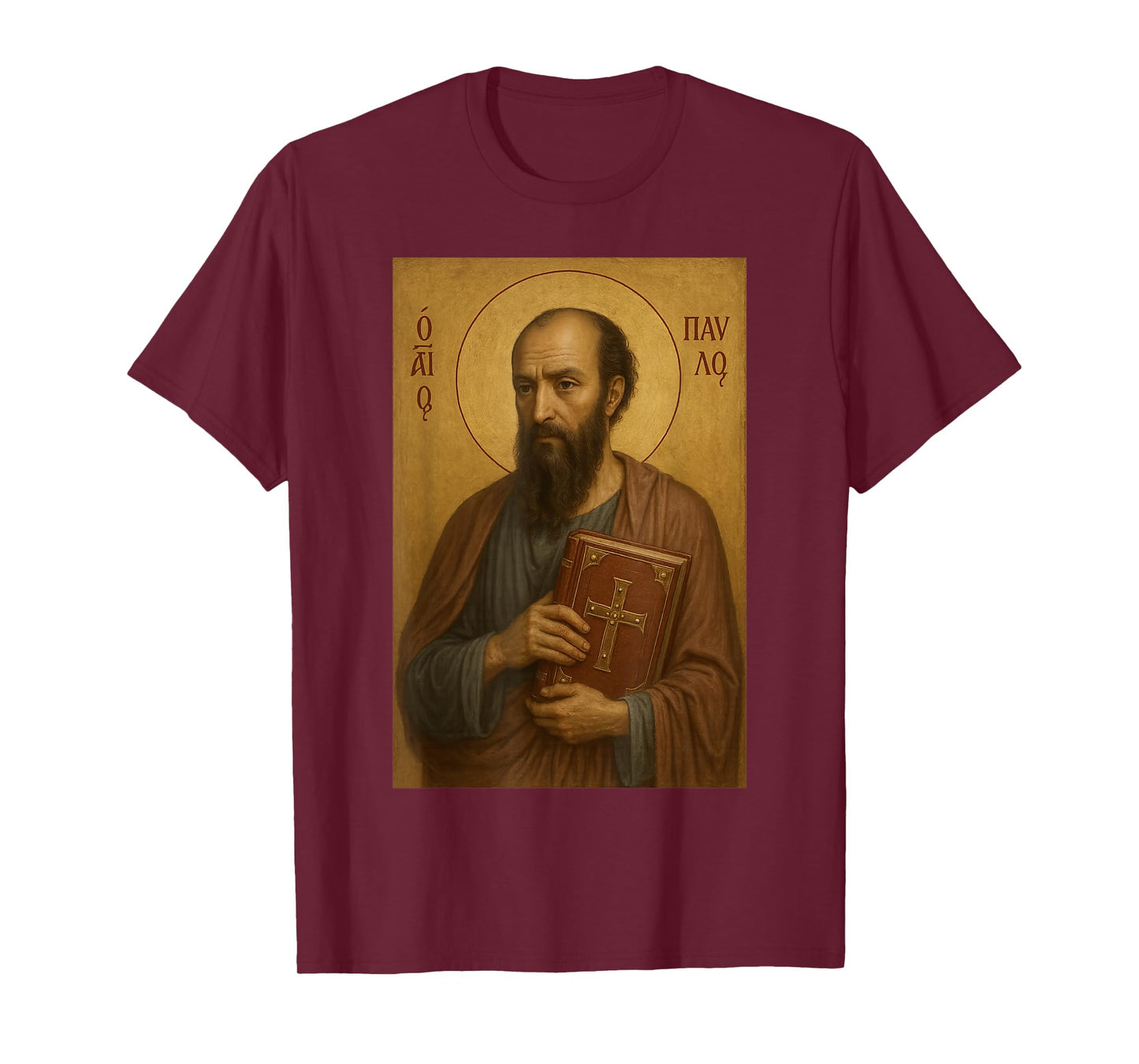 Orthodox St. Paul The Apostle with The Bible Icon T-Shirt